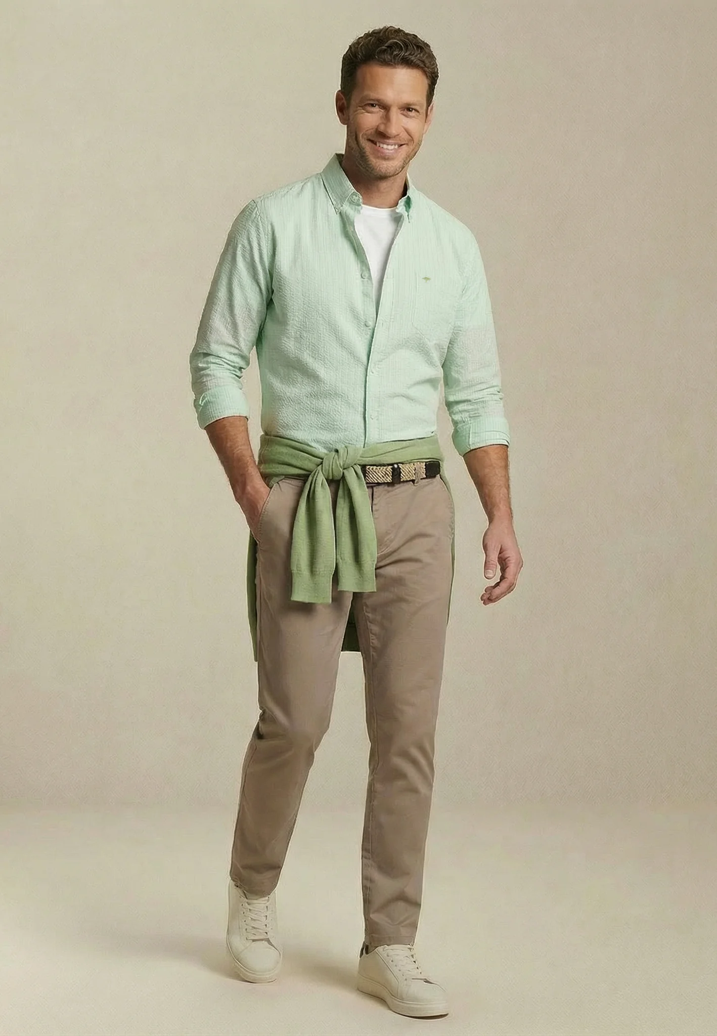 Hemd aus Baumwolle mit Kentkragen und langen Ärmeln - Image 13