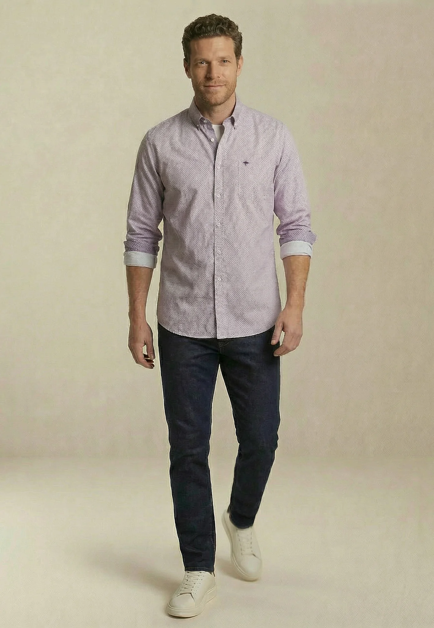 Hemd aus Baumwolle mit Kentkragen und langen Ärmeln - Image 3