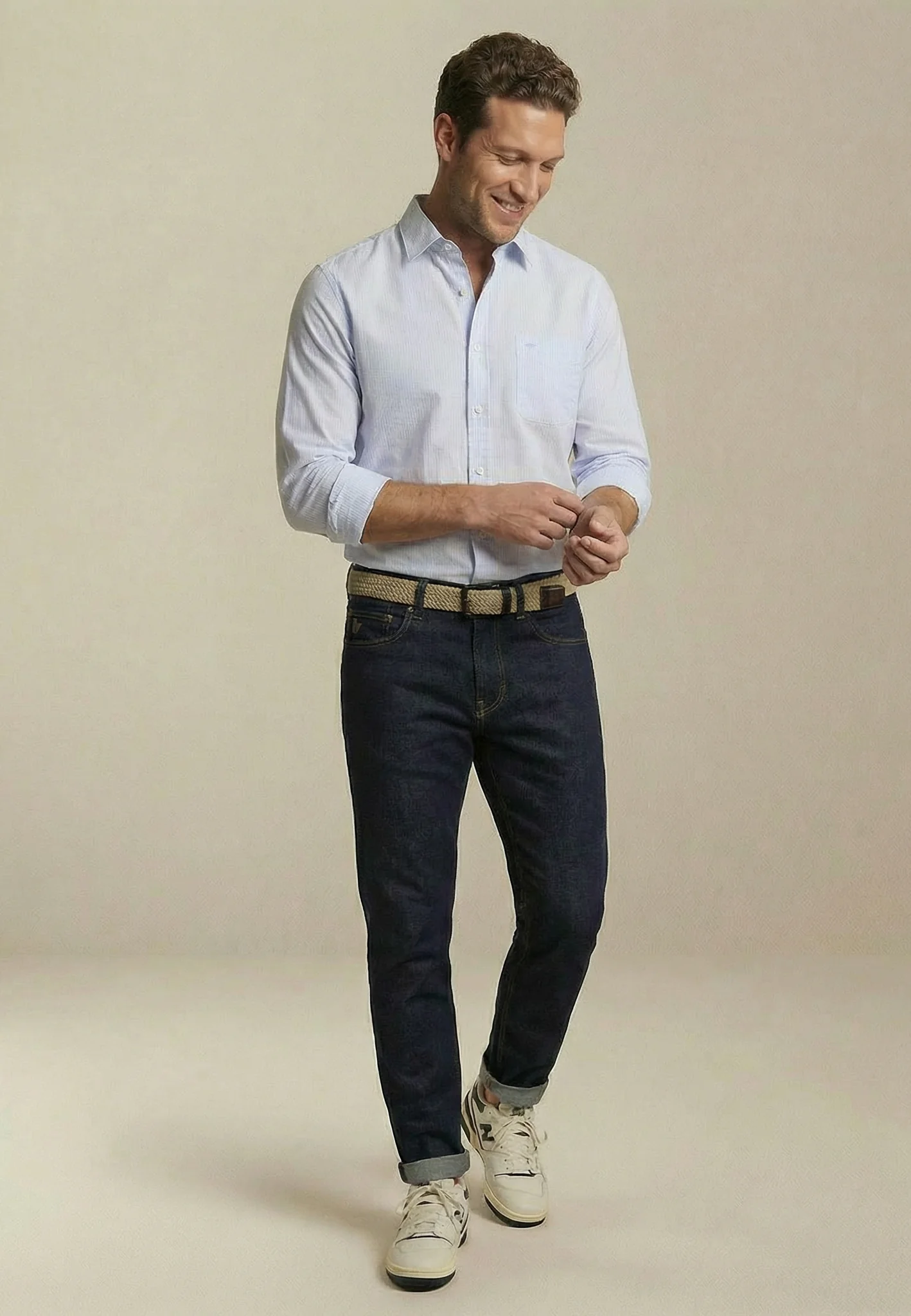 Hemd aus Baumwolle mit Kentkragen und langen Ärmeln - Image 8