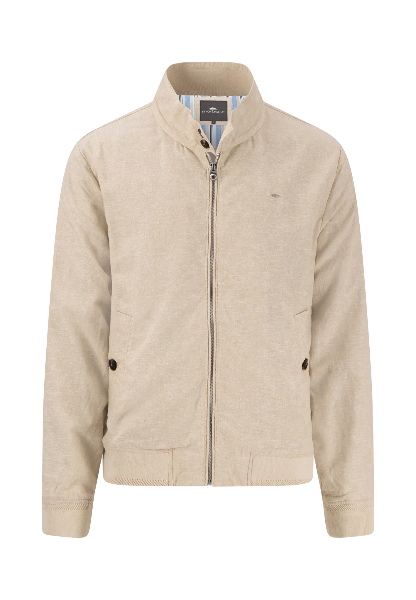 Blouson aus Leinen-Baumwoll-Mix mit Stehkragen - Image 5