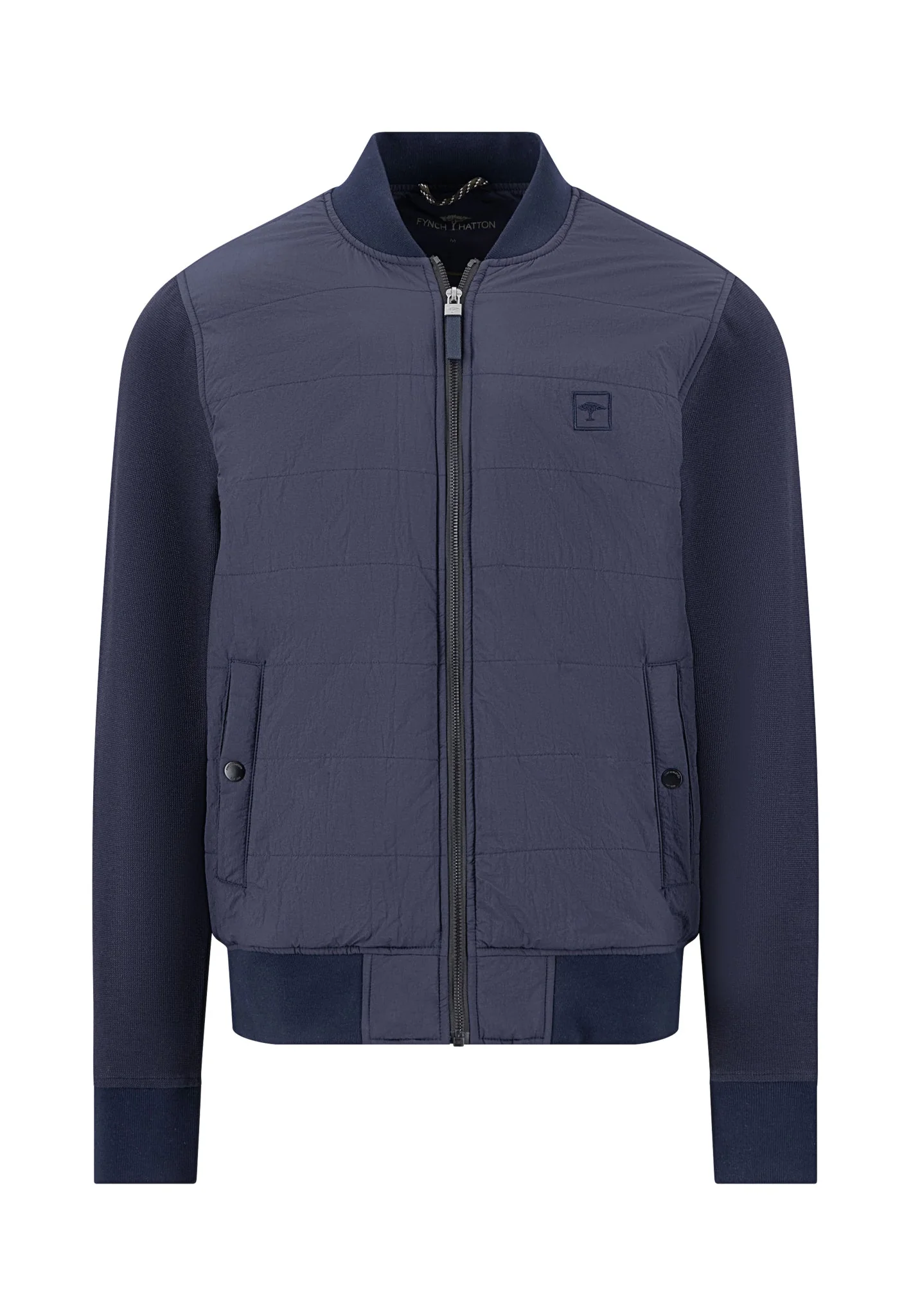 Bomberjacke aus Nylon-Mix mit Strickärmeln und Stepp-Optik - Image 4