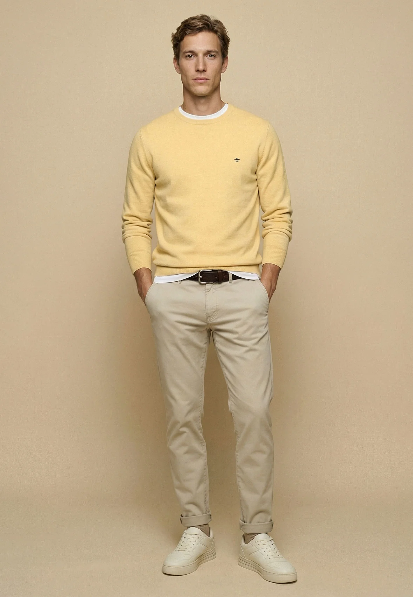 Feinstrickpullover aus reiner Baumwolle mit Rundhalsausschnitt - Image 12