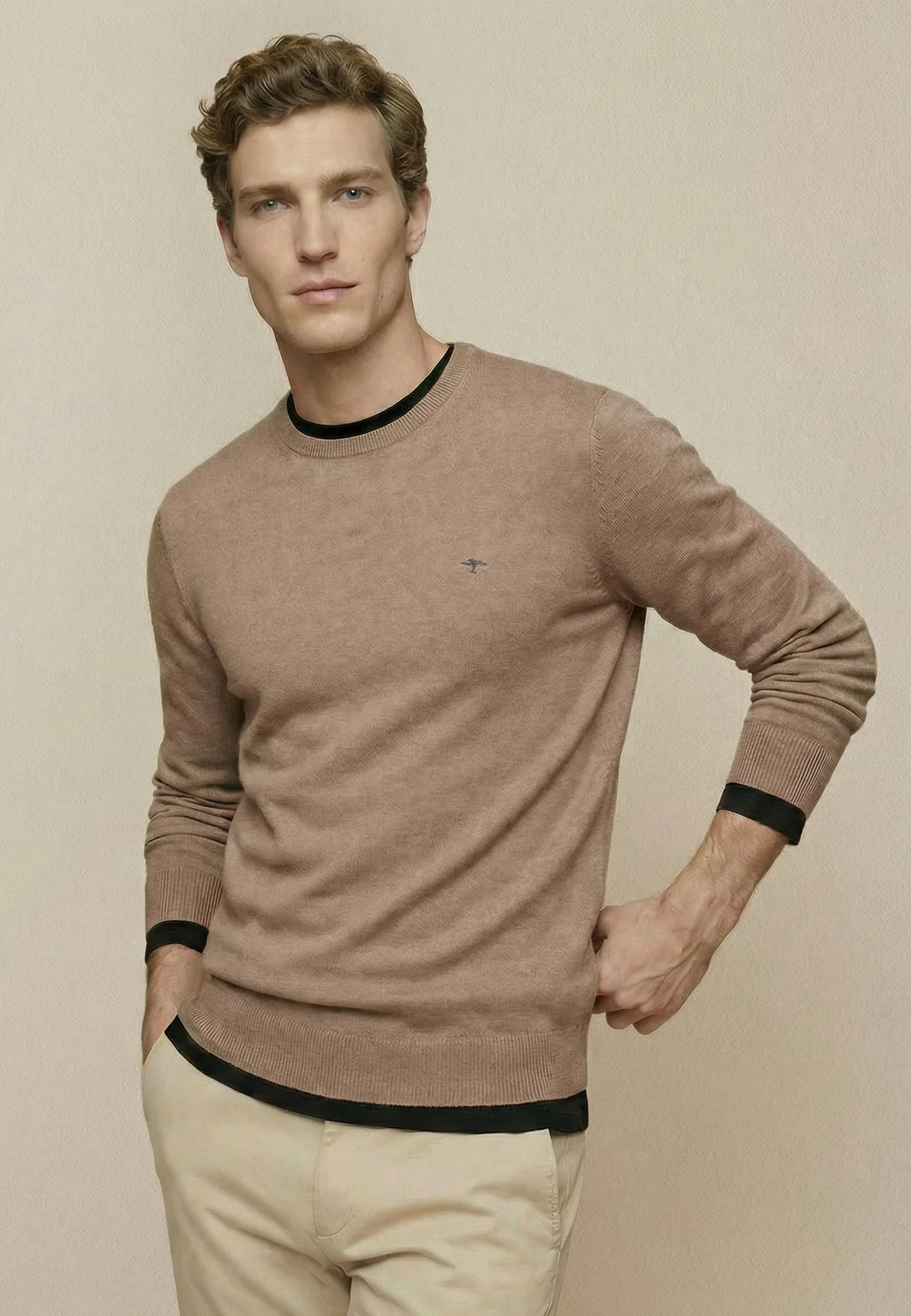 Feinstrickpullover aus reiner Baumwolle mit Rundhalsausschnitt - Image 21