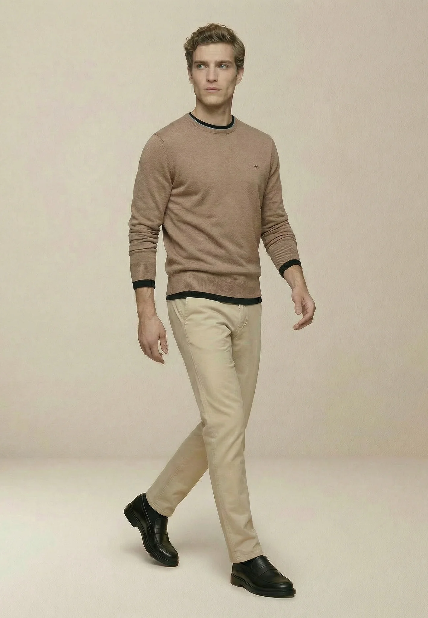 Feinstrickpullover aus reiner Baumwolle mit Rundhalsausschnitt - Image 23