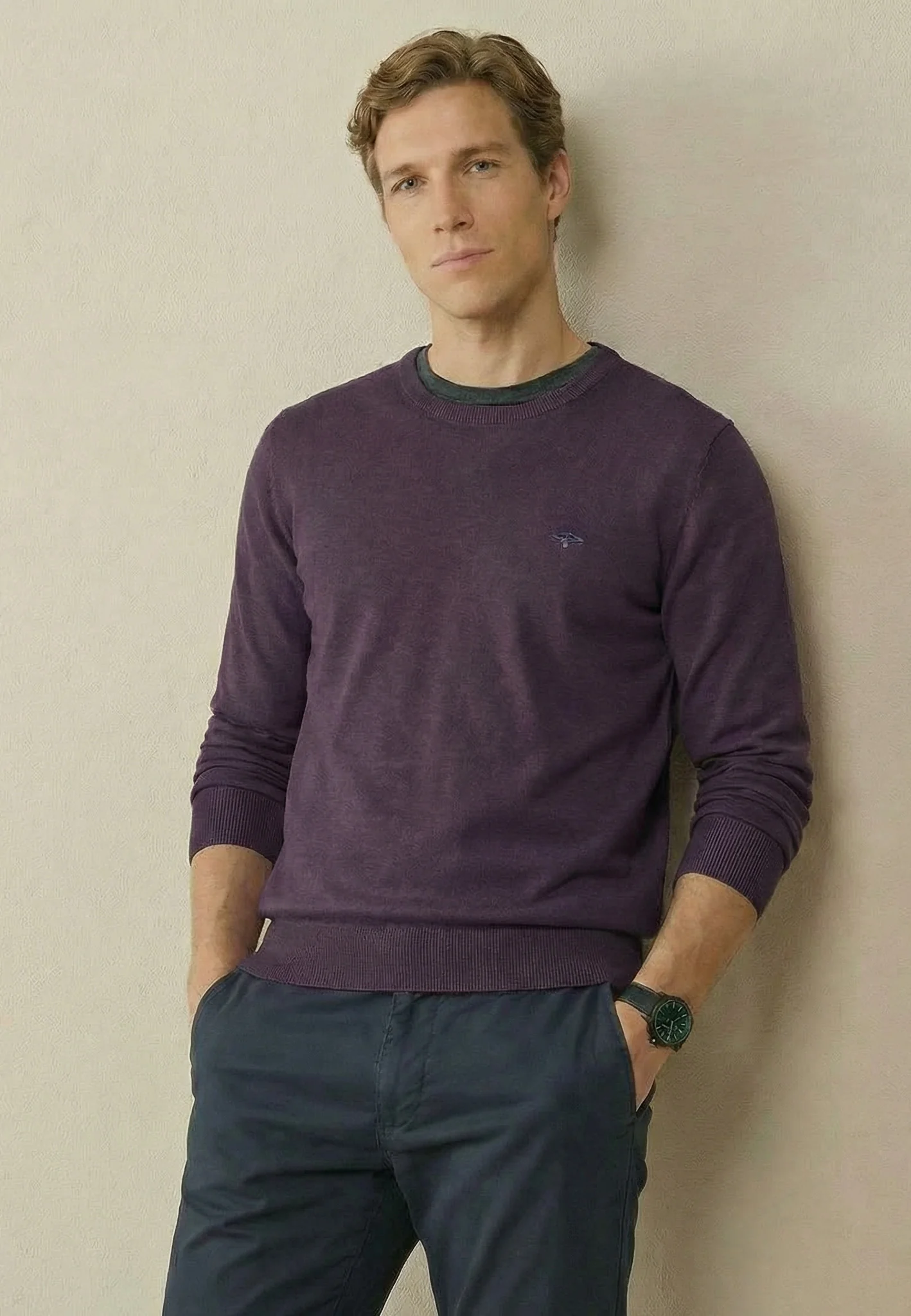 Feinstrickpullover aus reiner Baumwolle mit Rundhalsausschnitt - Image 31