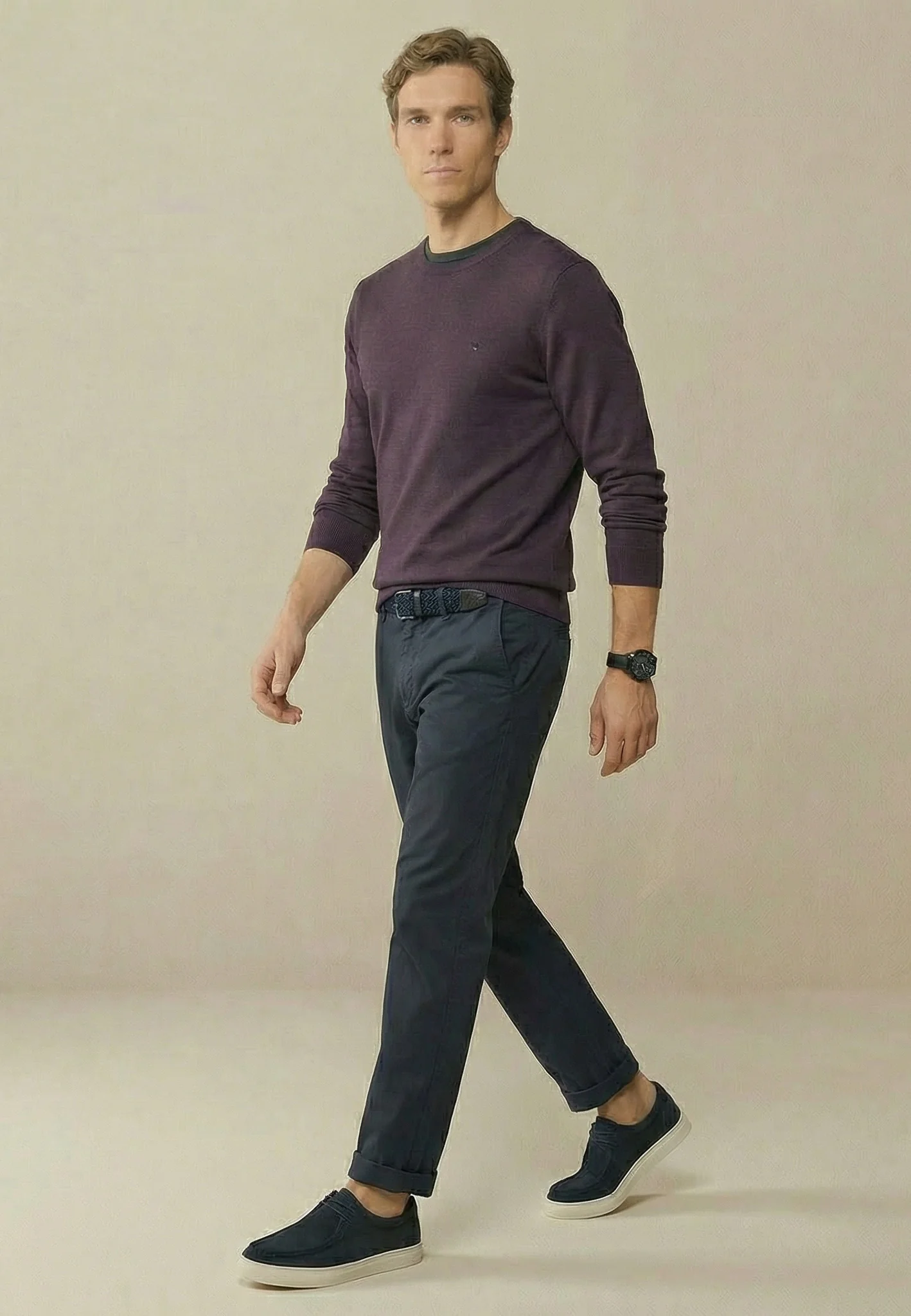 Feinstrickpullover aus reiner Baumwolle mit Rundhalsausschnitt - Image 33