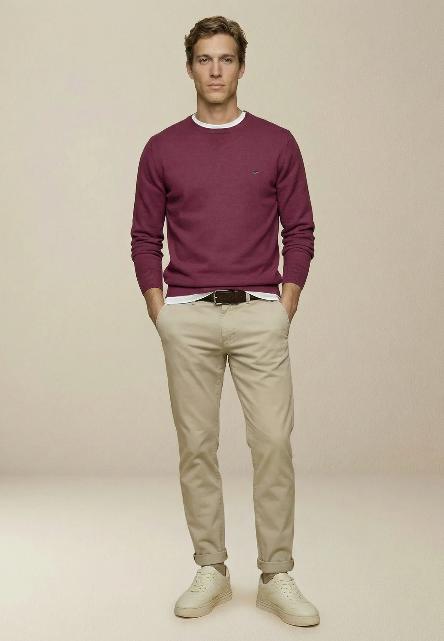 Feinstrickpullover aus reiner Baumwolle mit Rundhalsausschnitt - Image 37