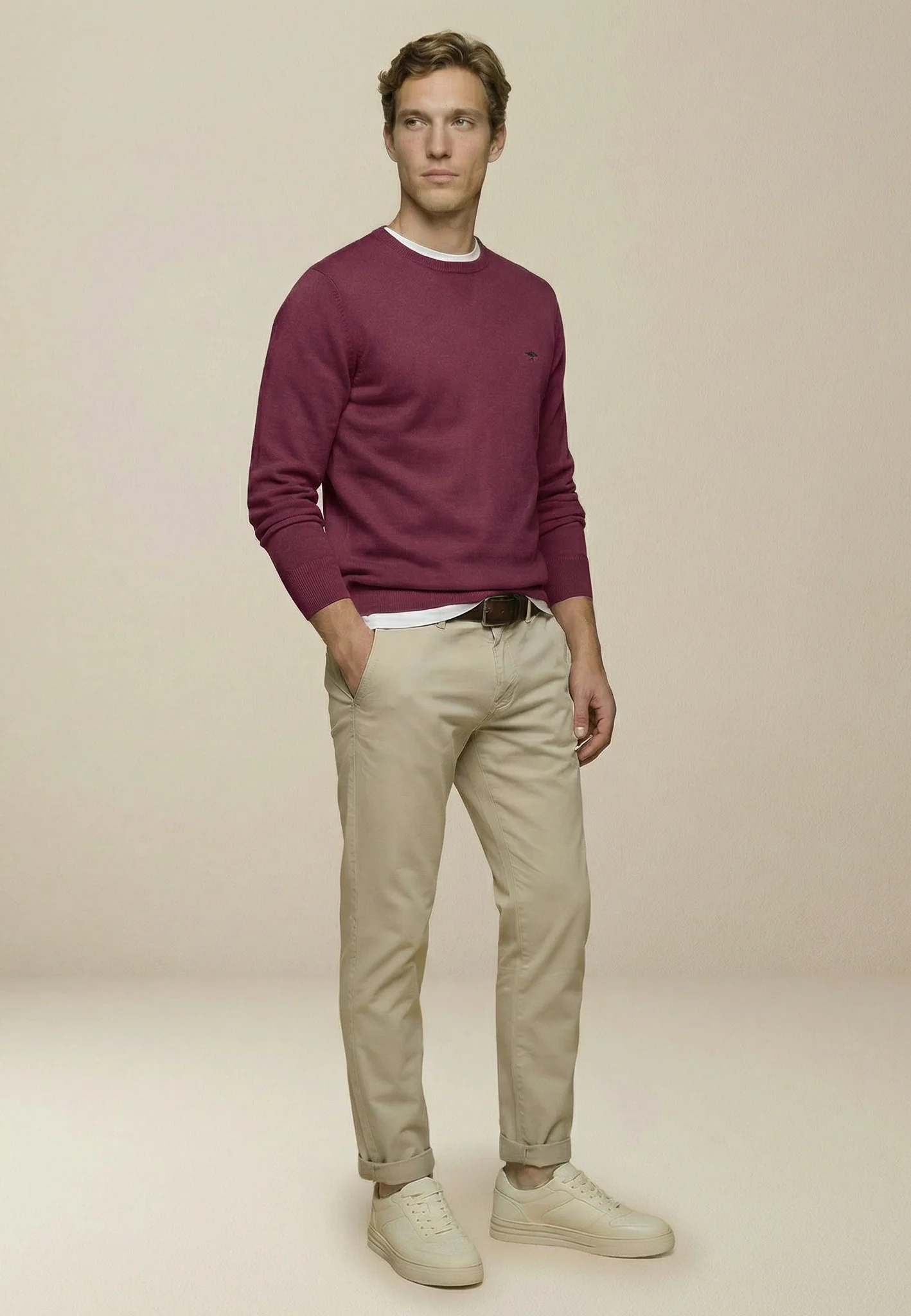 Feinstrickpullover aus reiner Baumwolle mit Rundhalsausschnitt - Image 38