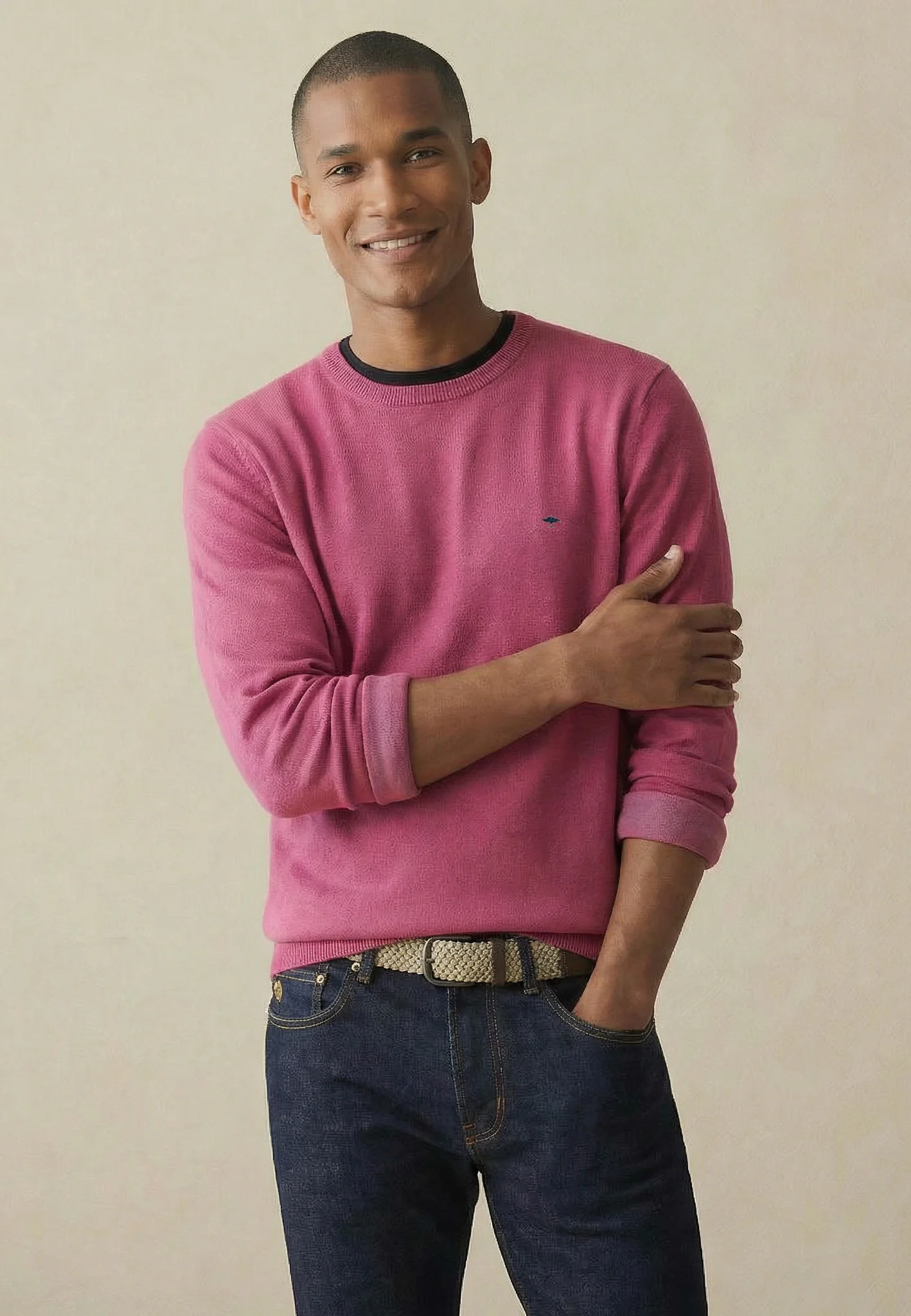 Feinstrickpullover aus reiner Baumwolle mit Rundhalsausschnitt - Image 41