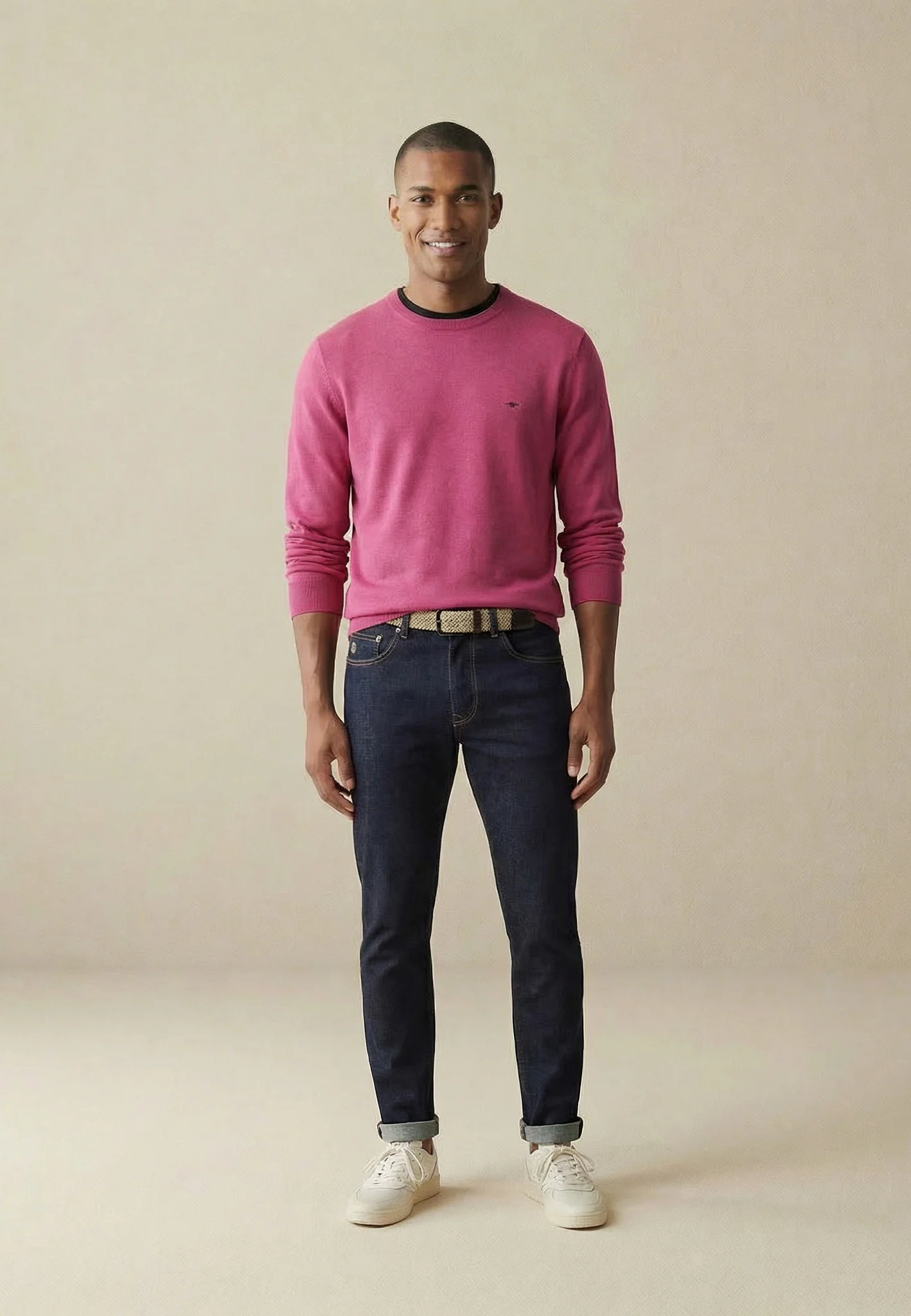 Feinstrickpullover aus reiner Baumwolle mit Rundhalsausschnitt - Image 42