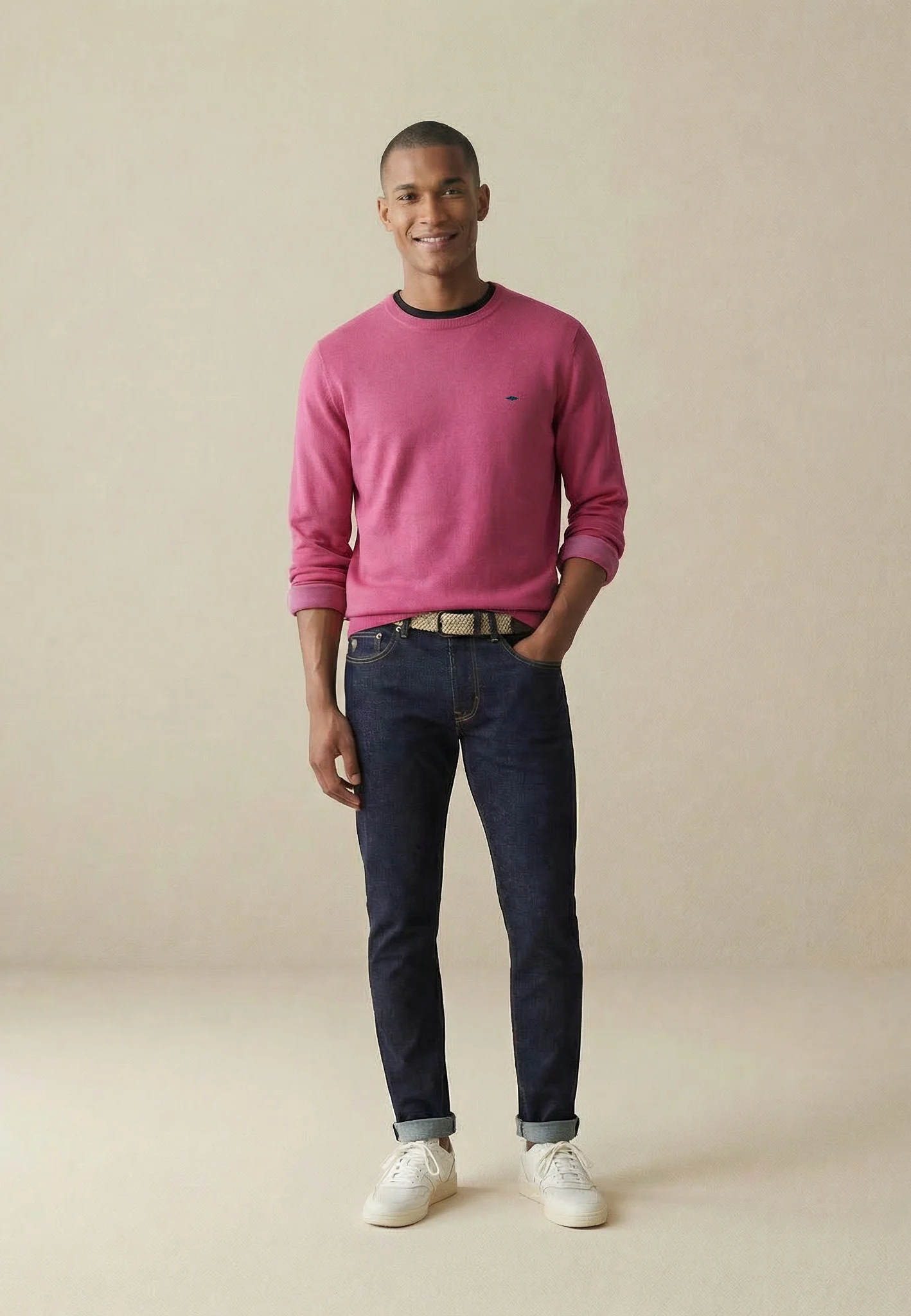 Feinstrickpullover aus reiner Baumwolle mit Rundhalsausschnitt - Image 43