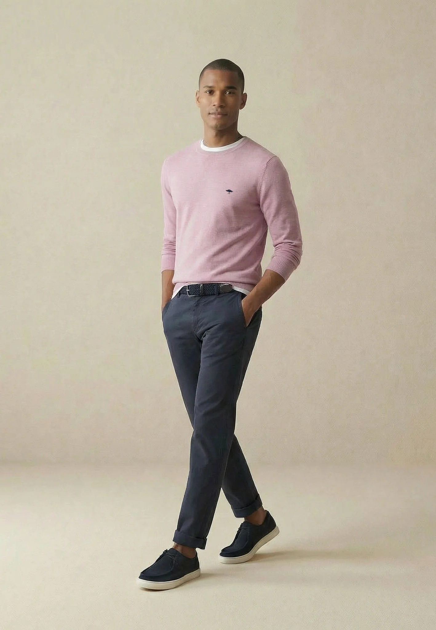 Feinstrickpullover aus reiner Baumwolle mit Rundhalsausschnitt - Image 48