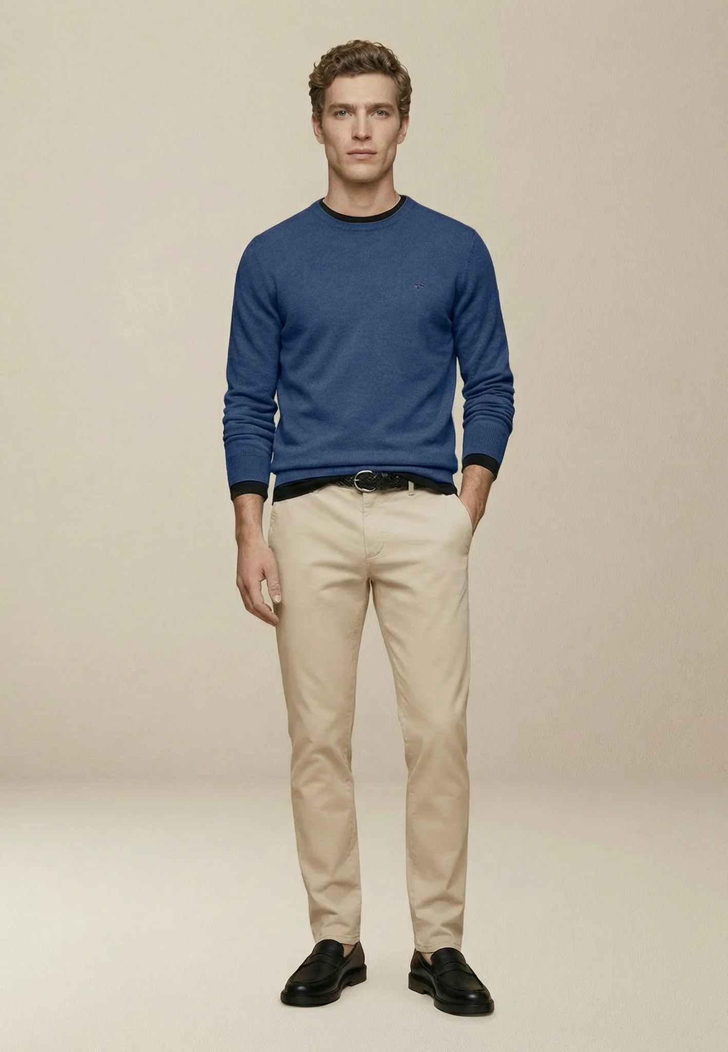 Feinstrickpullover aus reiner Baumwolle mit Rundhalsausschnitt - Image 57