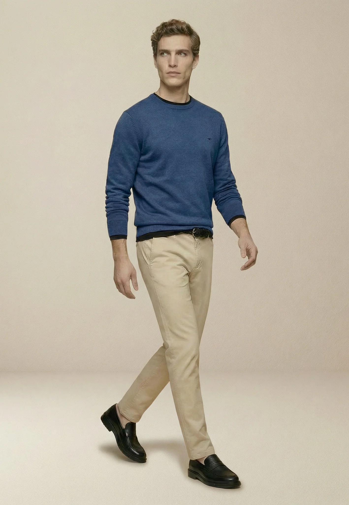 Feinstrickpullover aus reiner Baumwolle mit Rundhalsausschnitt - Image 58