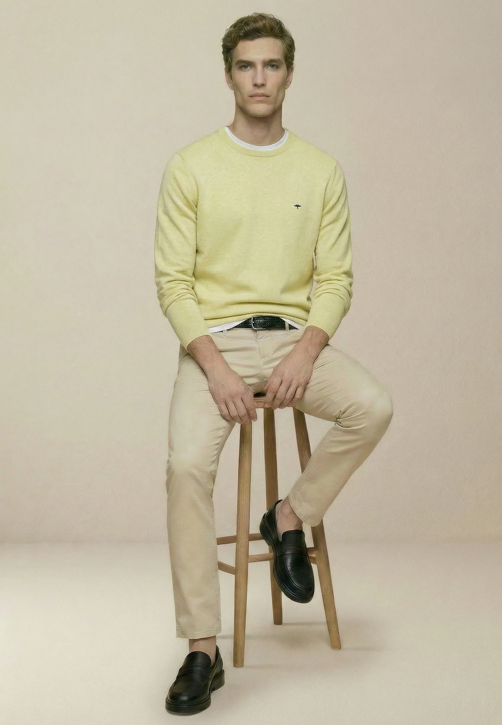 Feinstrickpullover aus reiner Baumwolle mit Rundhalsausschnitt - Image 68