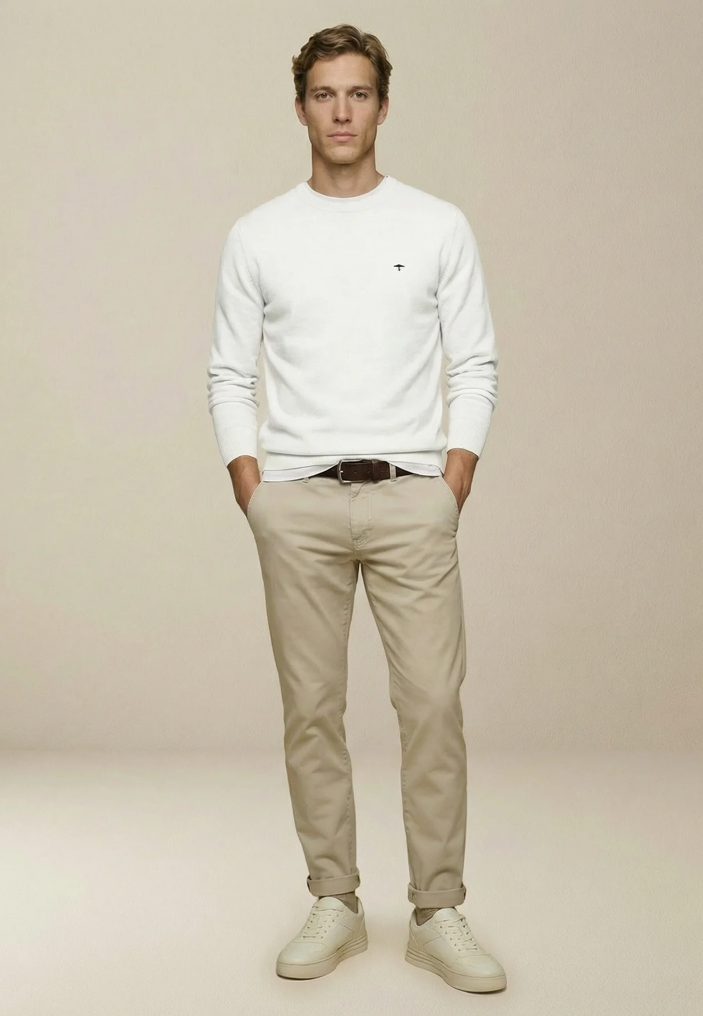 Feinstrickpullover aus reiner Baumwolle mit Rundhalsausschnitt - Image 77