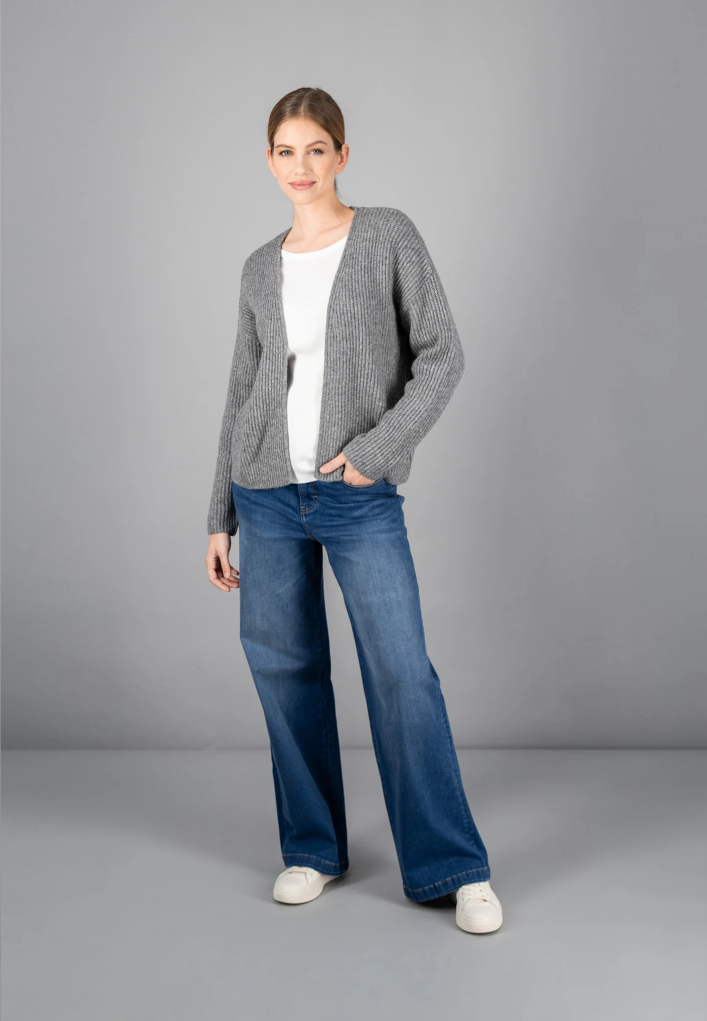 Flauschiger Cardigan in Modern-Fit aus Woll-Mix - Image 14