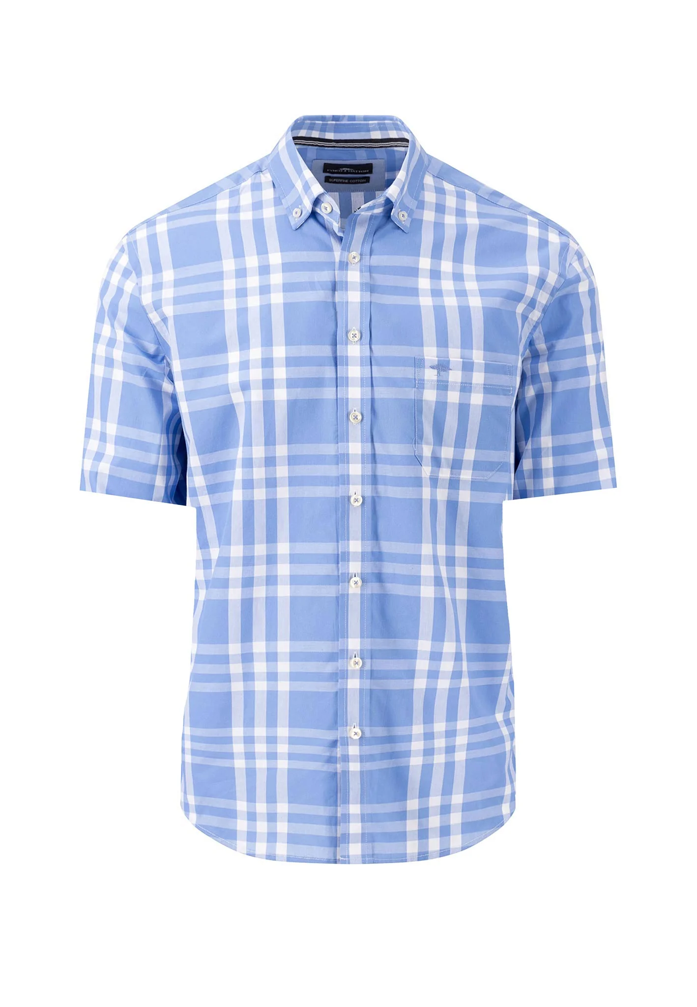 Gestreiftes Halbarm-Hemd mit Button-Down-Kragen - Image 7