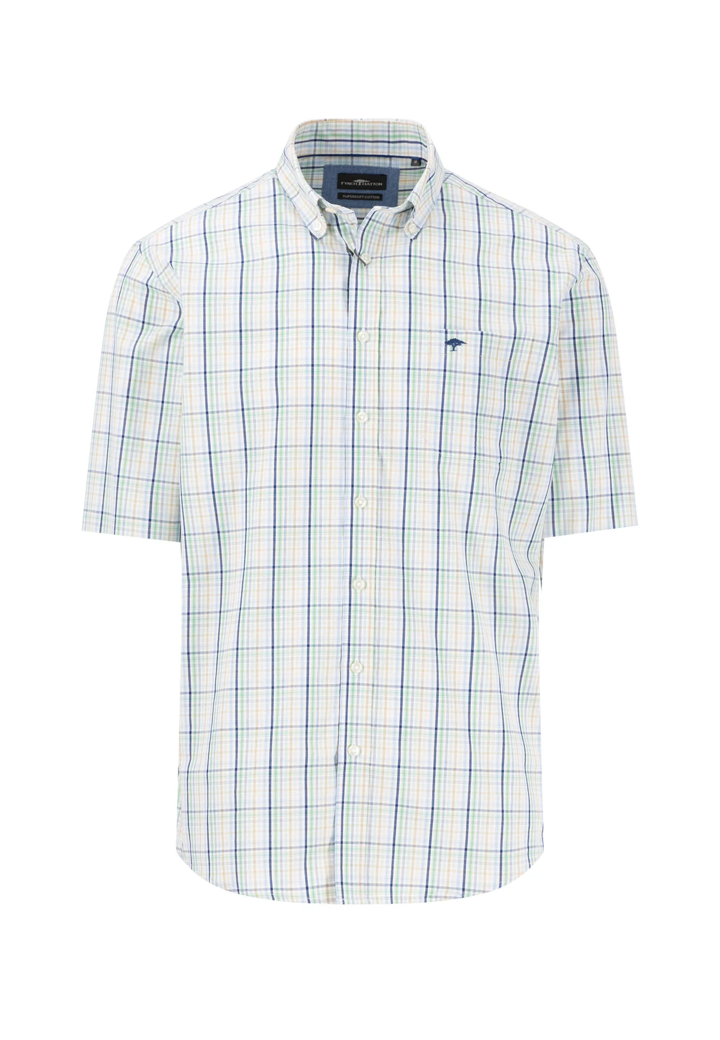 Halbarm-Hemd aus Baumwolle fein kariert - Image 11