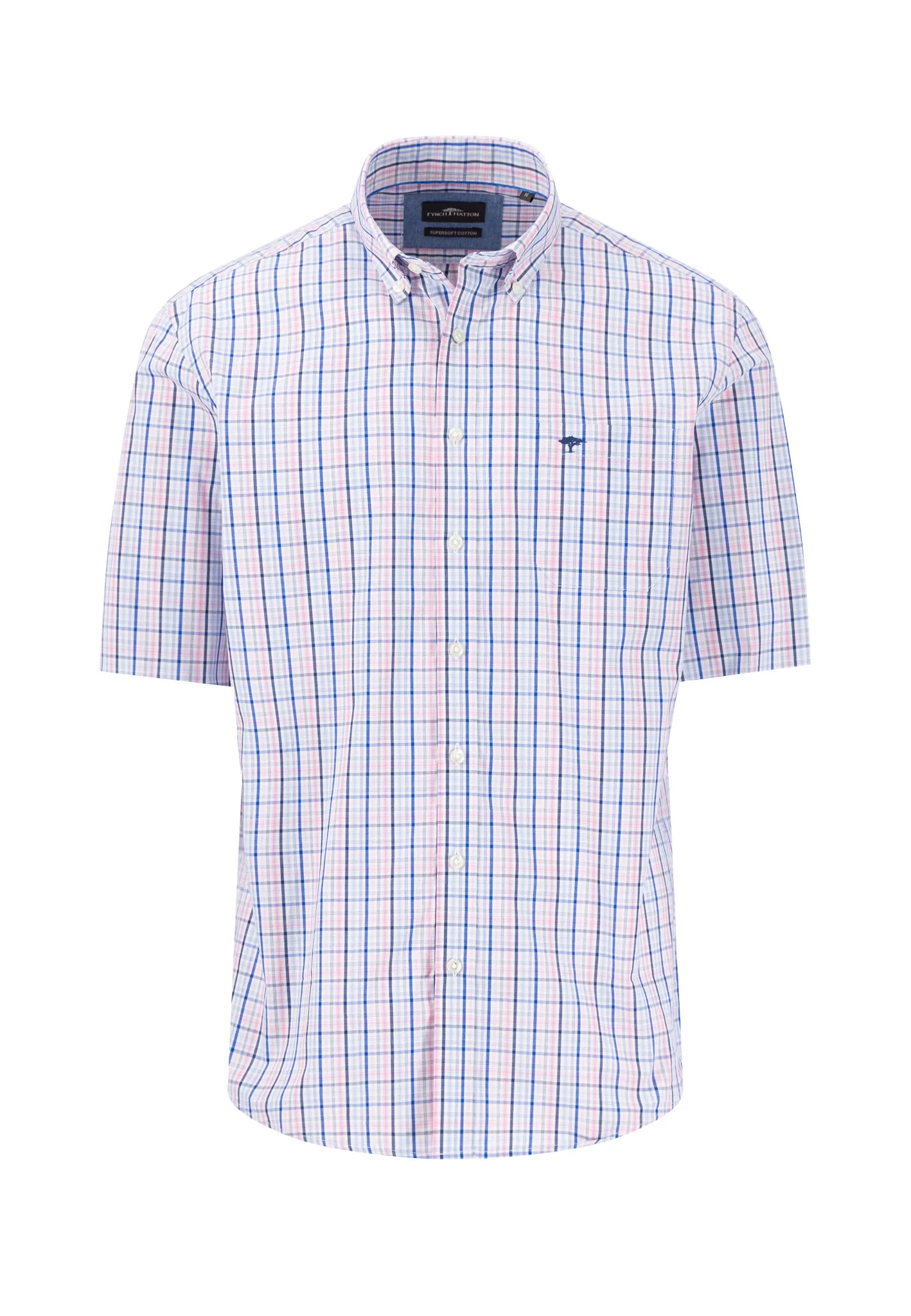 Halbarm-Hemd aus Baumwolle fein kariert - Image 9