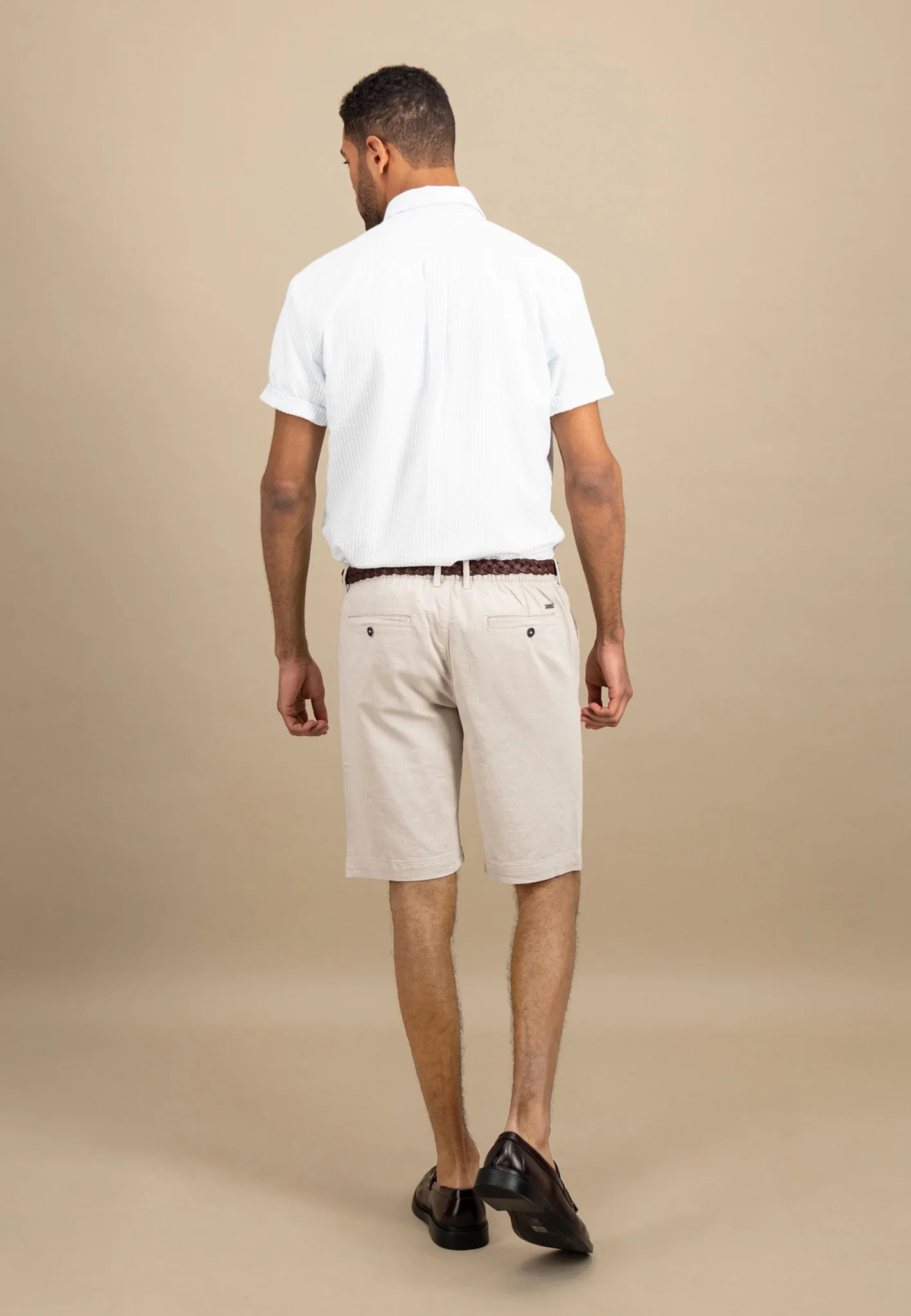 Halbarm-Hemd aus Baumwolle gestreift - Image 8