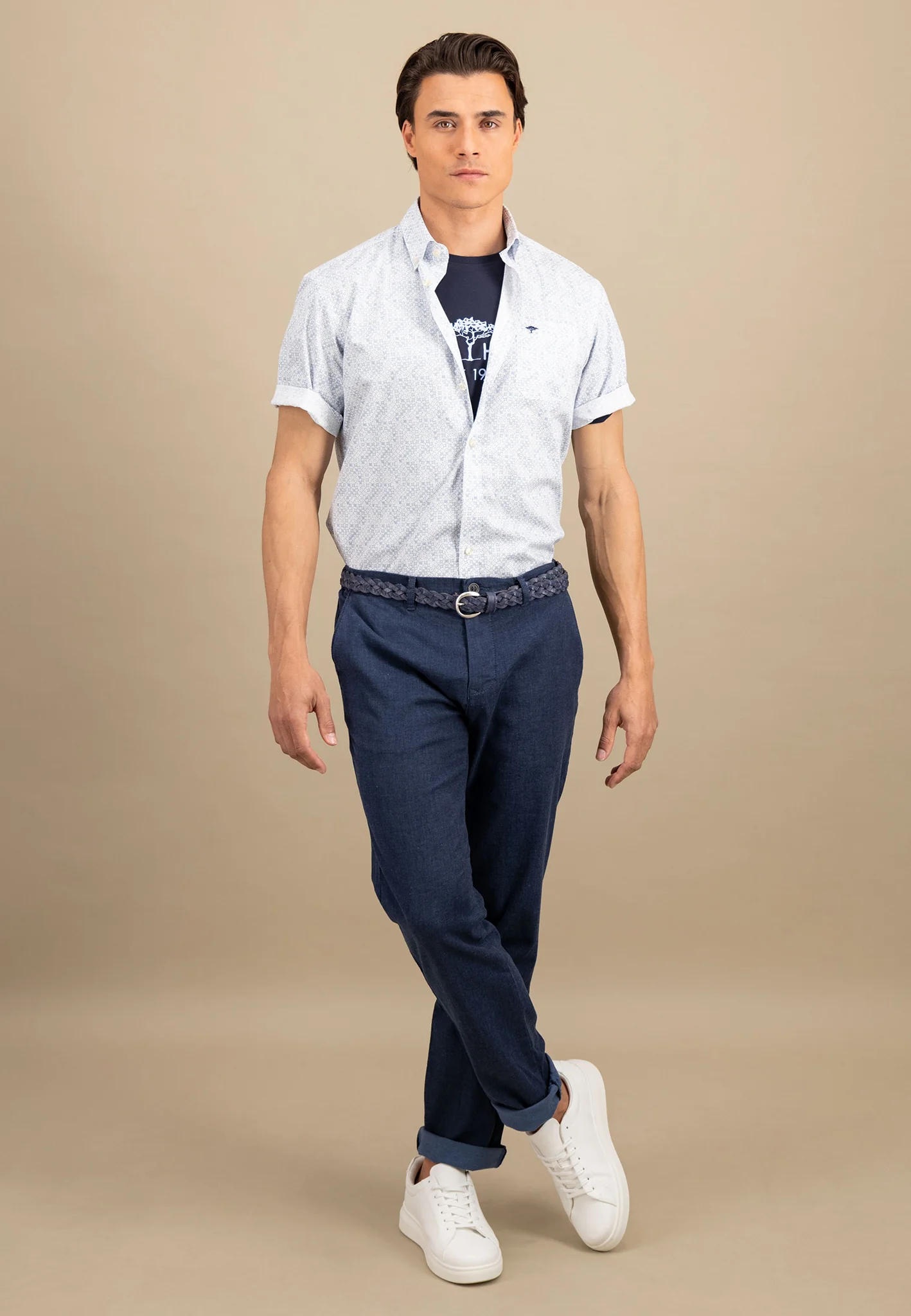 Halbarm-Hemd aus Baumwolle mit Print - Image 4