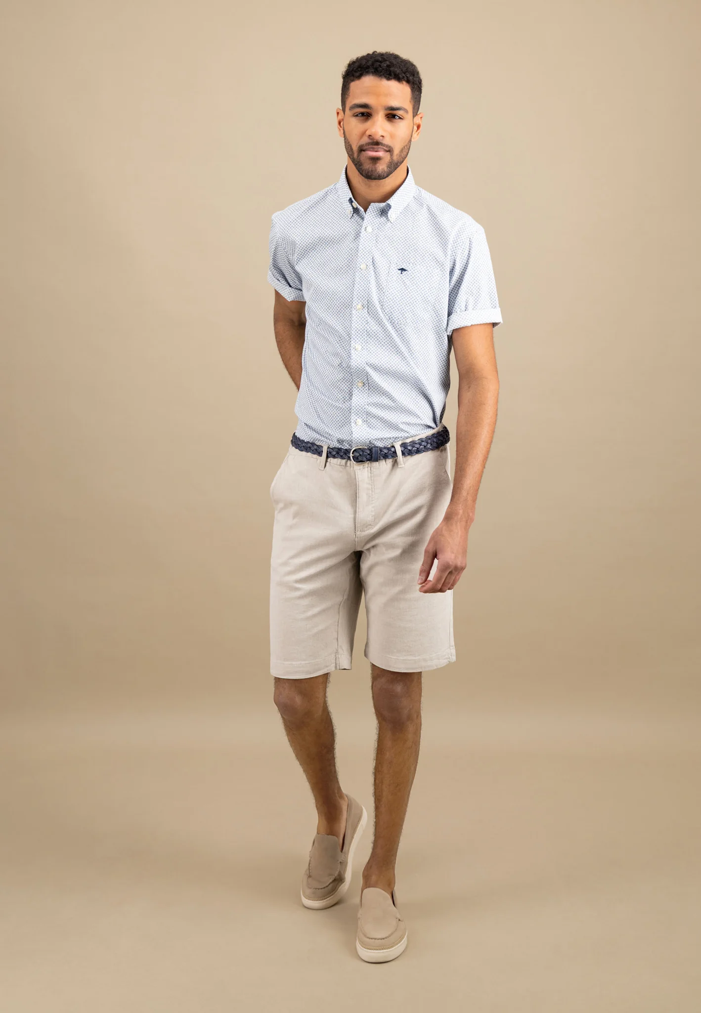 Halbarm-Hemd aus Baumwolle mit Print - Image 7