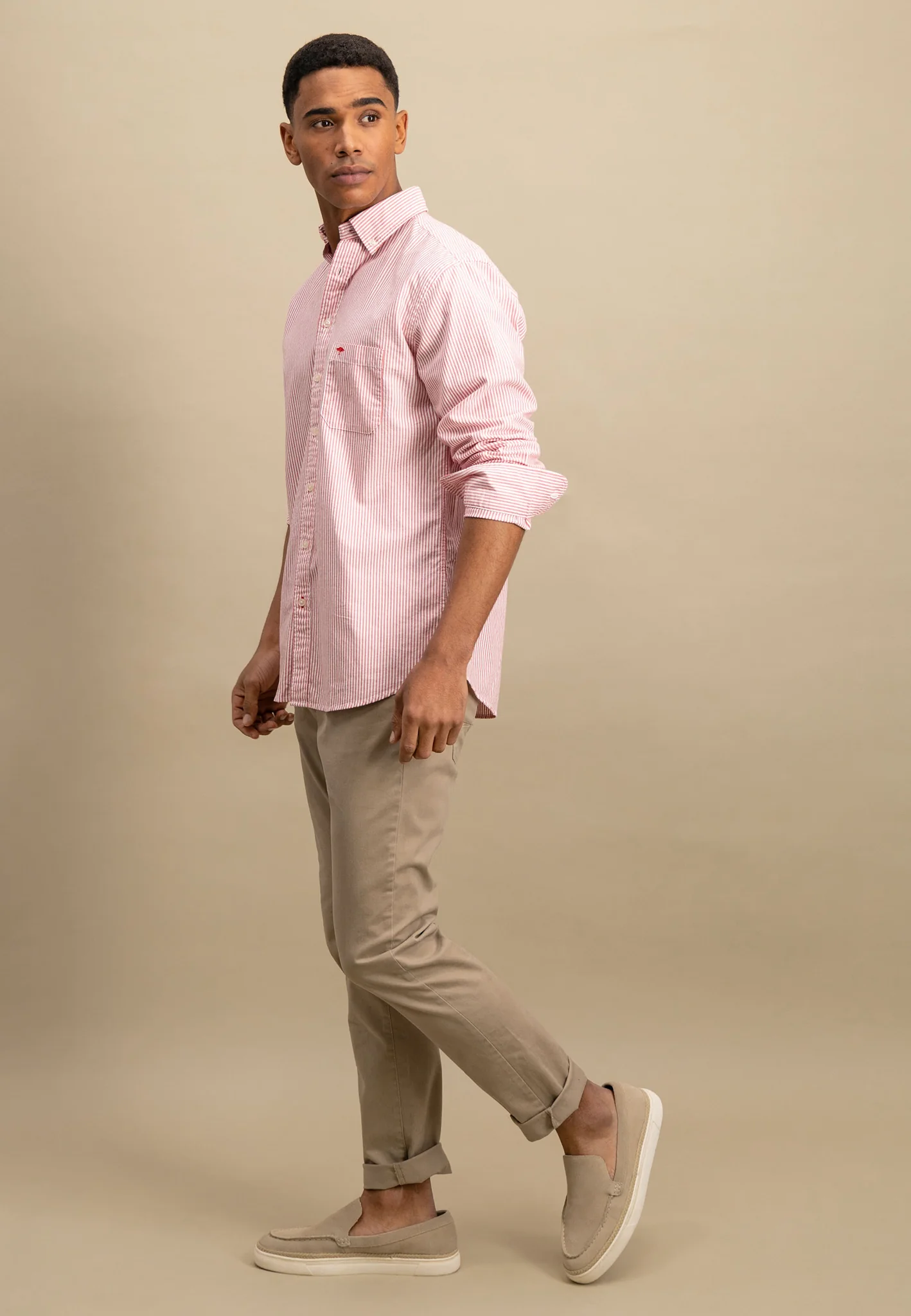 Hemd aus Baumwolle im filigranen Streifenlook - Image 4