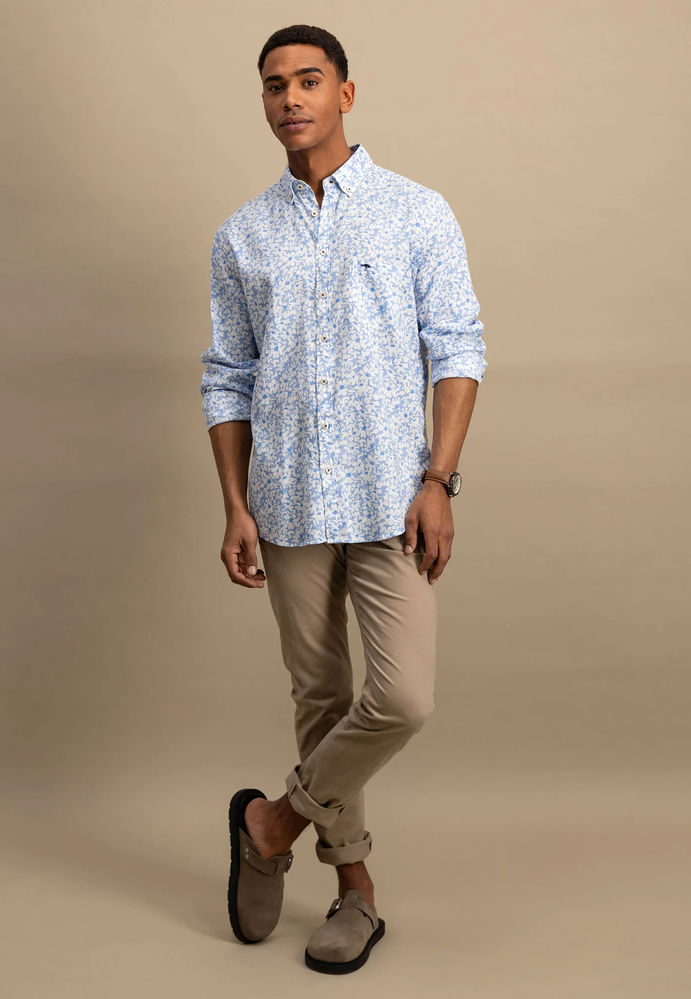 Hemd aus Leinen mit botanischem Muster - Image 7