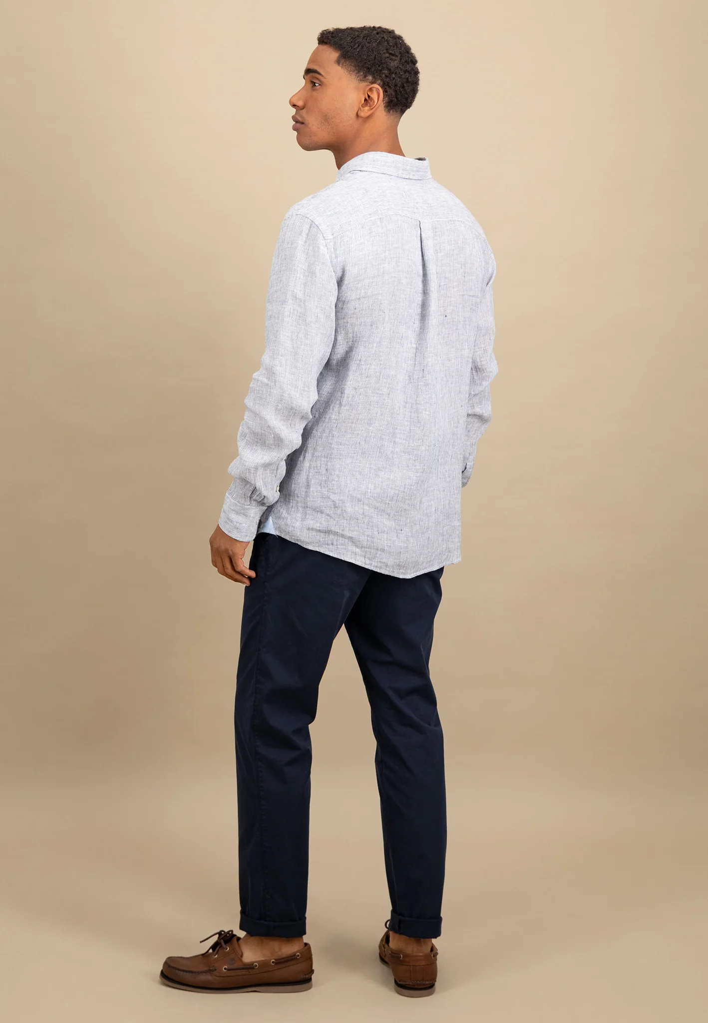 Hemd aus Leinen mit Button-Down-Kragen - Image 3