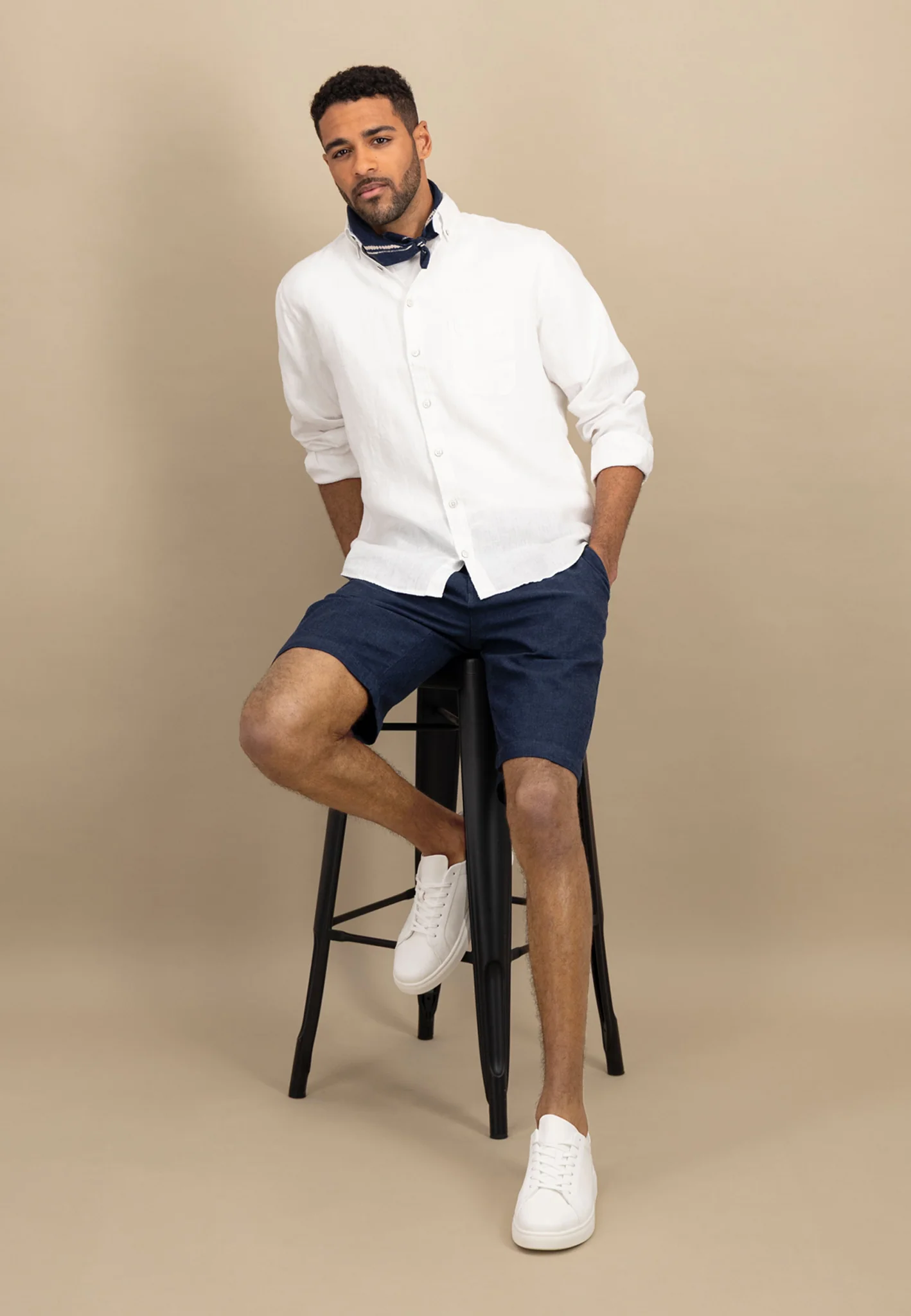 Hemd aus Leinen mit Button-Down-Kragen - Image 10