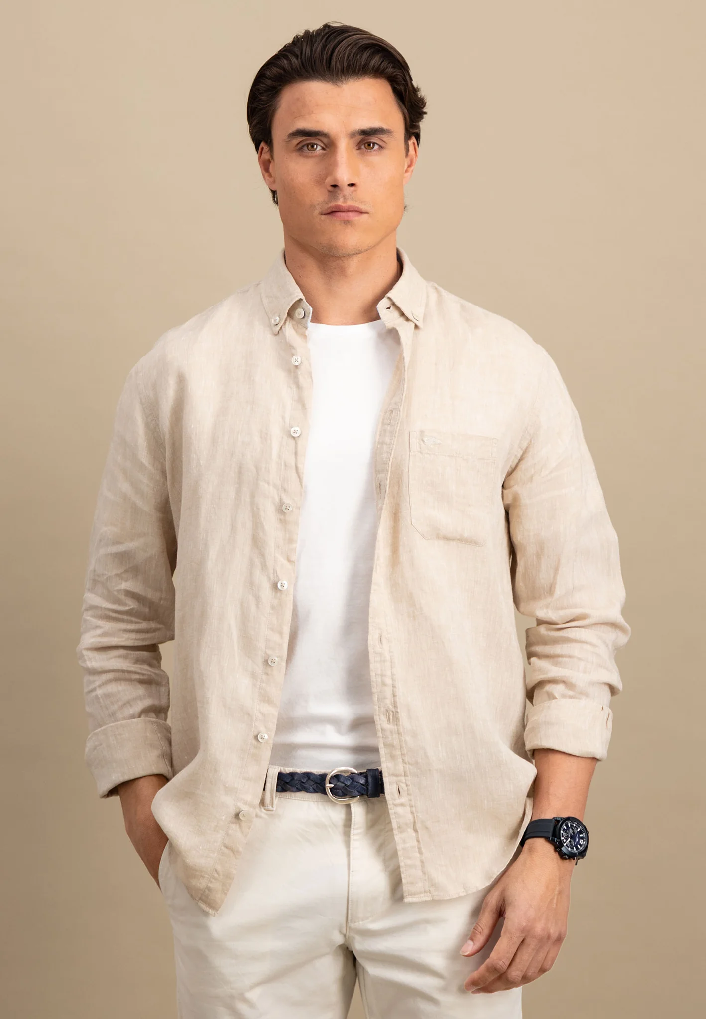 Hemd aus Leinen mit Button-Down-Kragen - Image 13