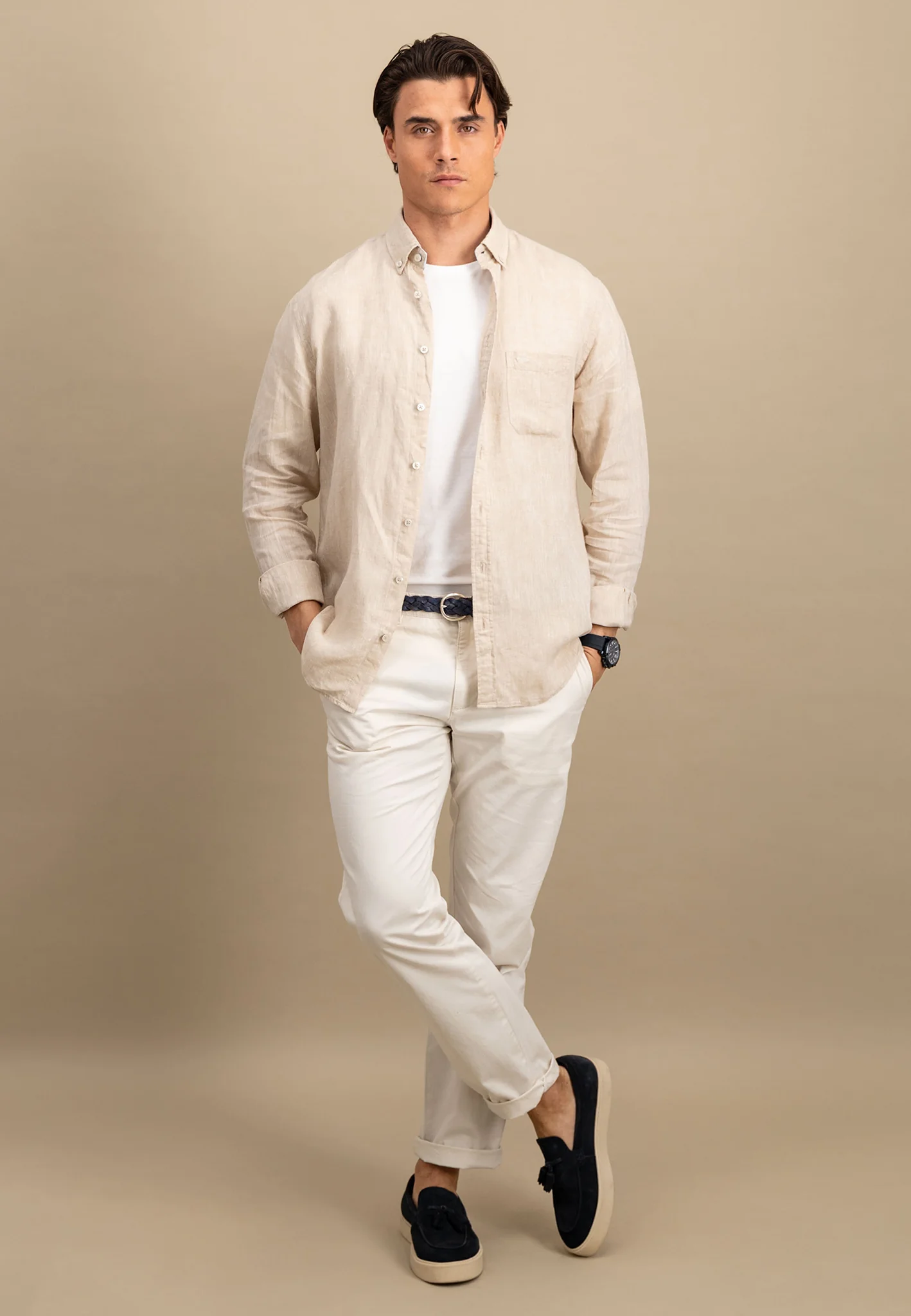 Hemd aus Leinen mit Button-Down-Kragen - Image 16