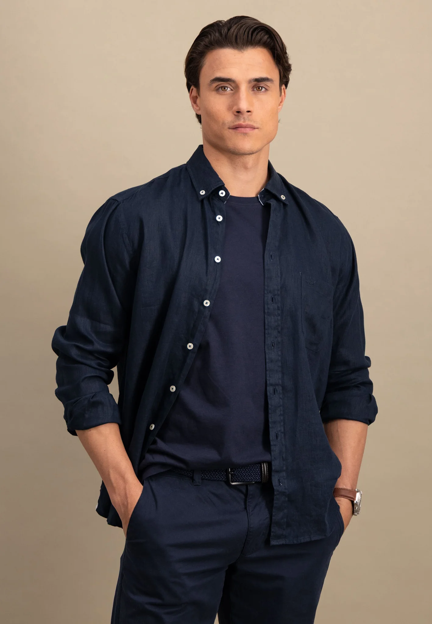 Hemd aus Leinen mit Button-Down-Kragen - Image 20