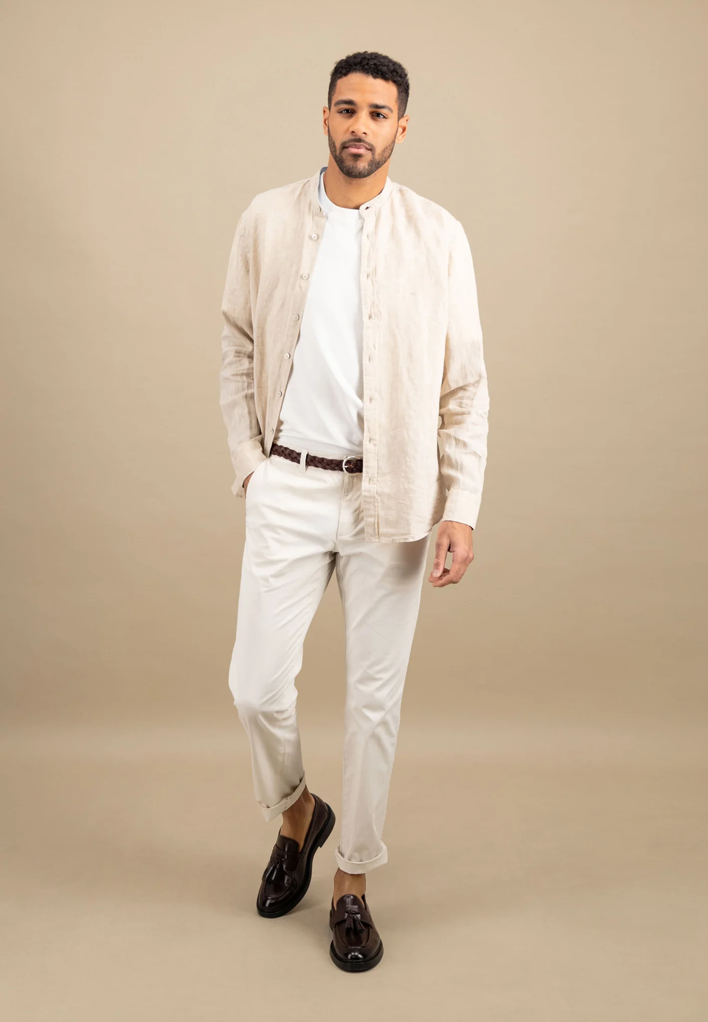 Hemd aus Leinen mit Stehkragen - Image 19