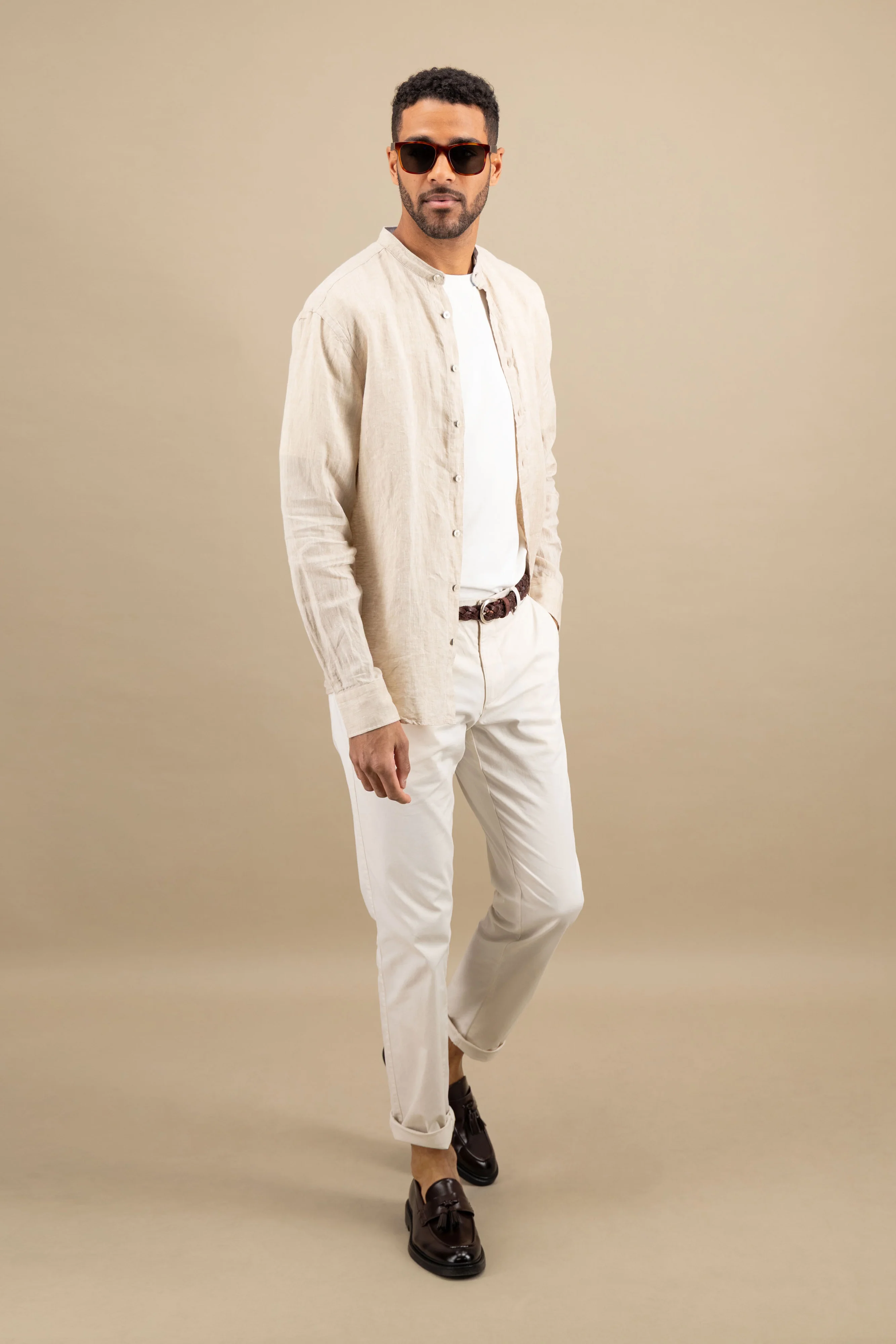 Hemd aus Leinen mit Stehkragen - Image 21