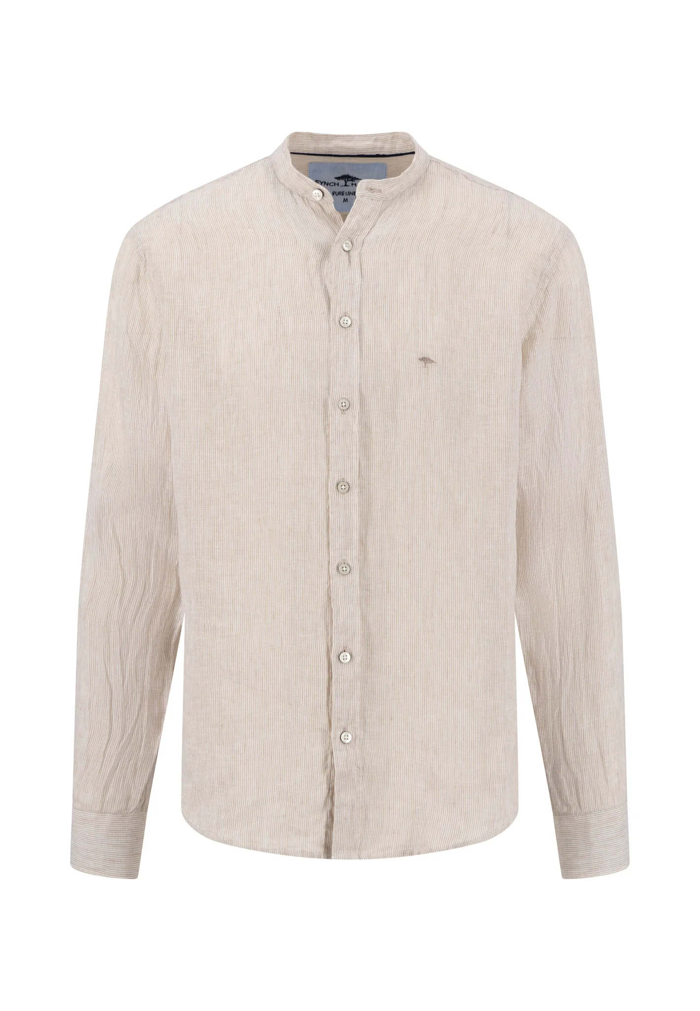 Hemd aus Leinen mit Stehkragen und Streifen - Image 5