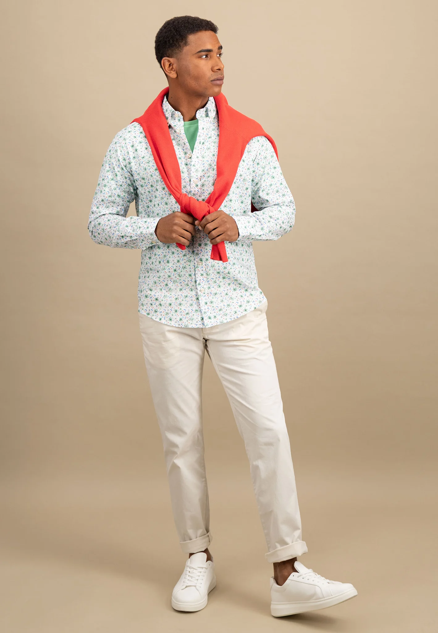 Hemd mit Button-Down-Kragen und floralem Print - Image 10