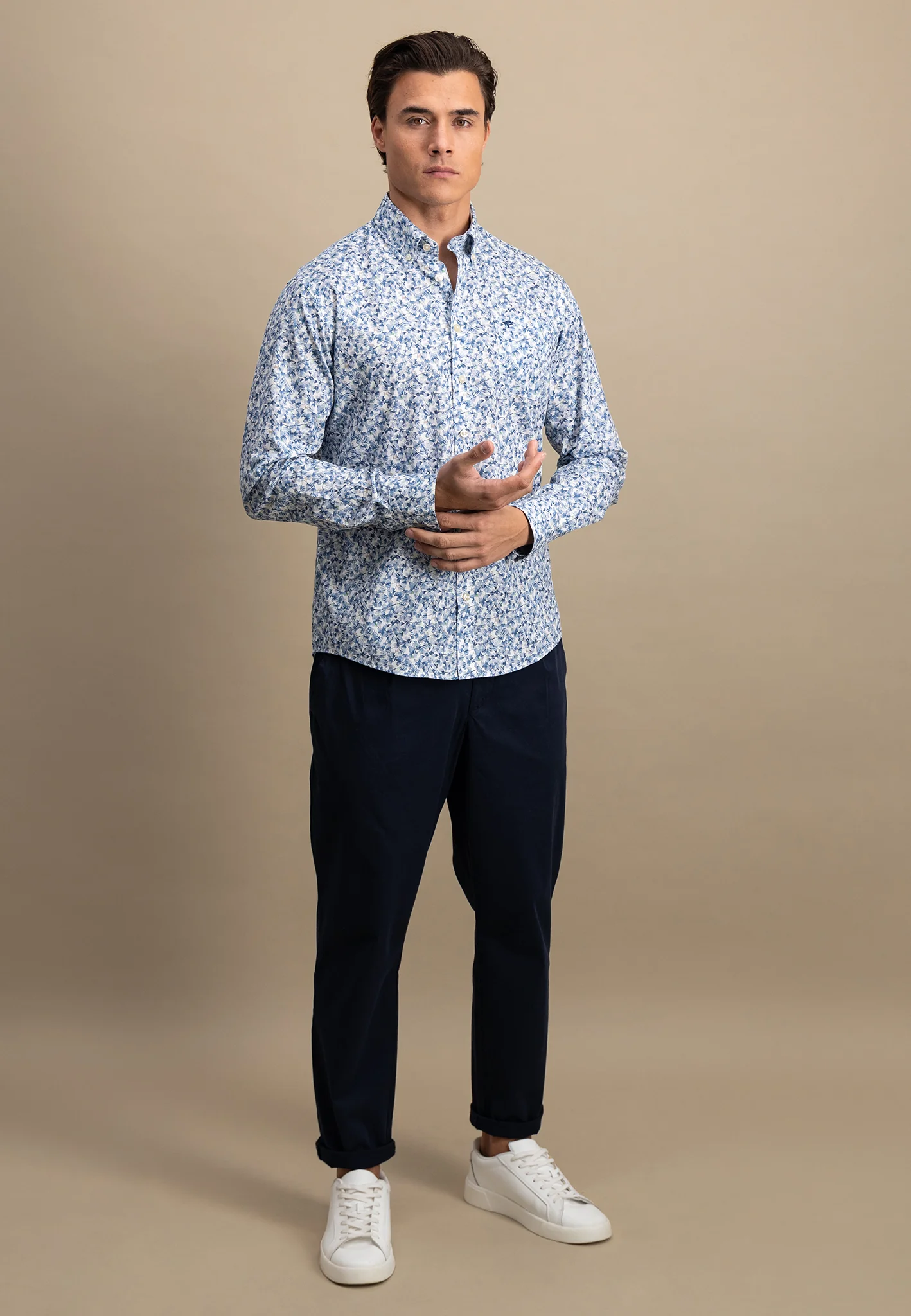 Hemd mit Button-Down-Kragen und floralem Print - Image 4