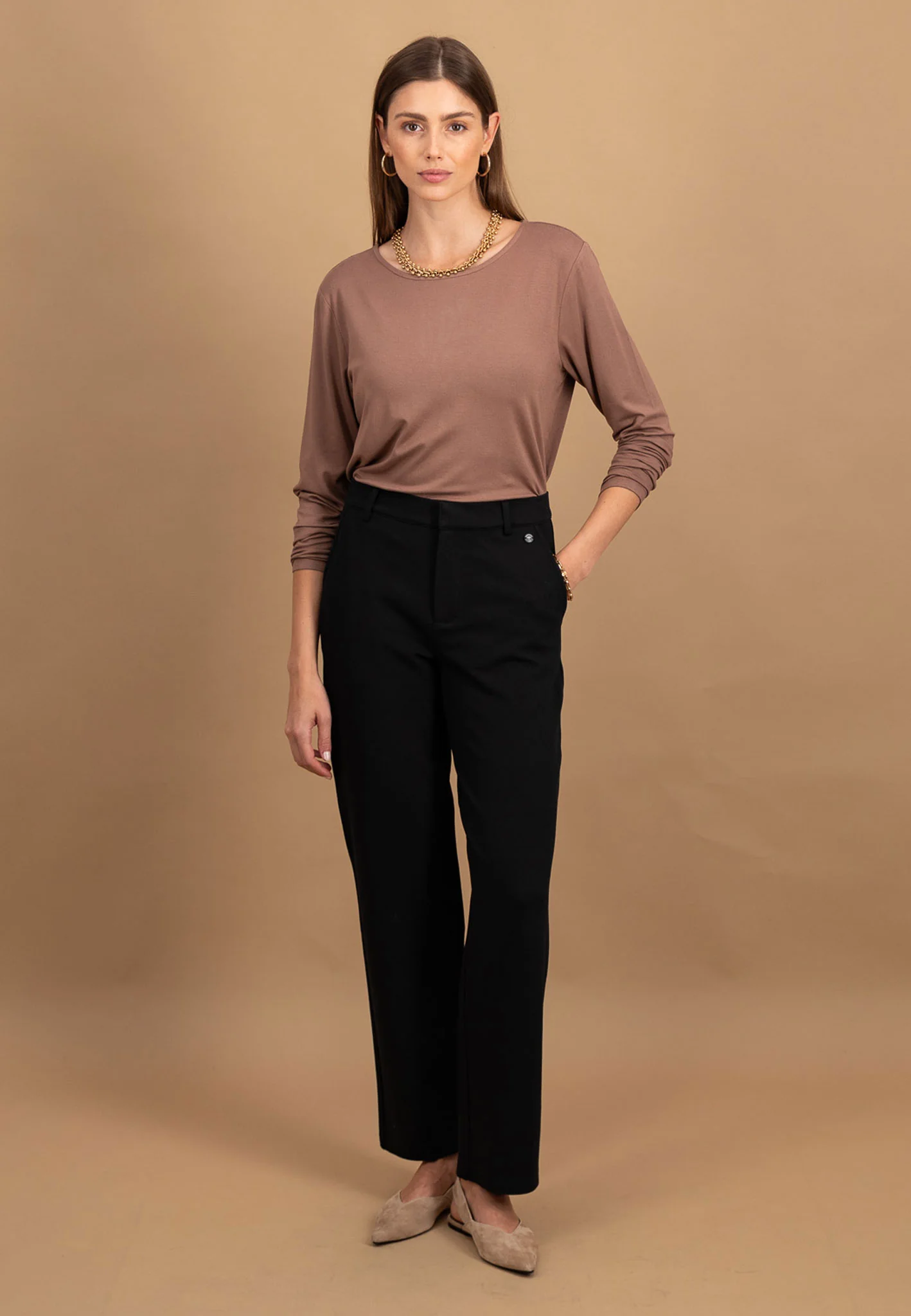 Hose aus Baumwoll-Mix - Straight-Leg - Image 3