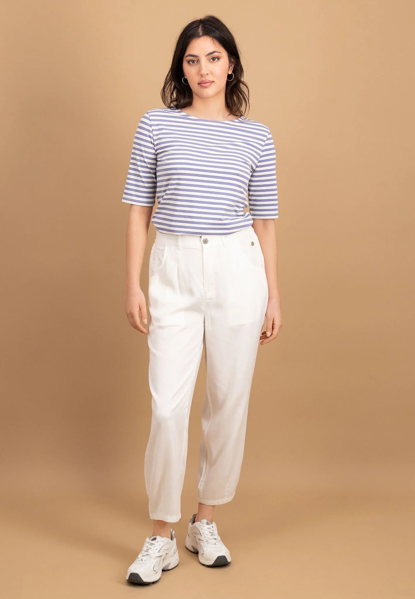 Hose aus Lyocell mit lockerer Passform und softem Griff - Straight-Leg - Image 13