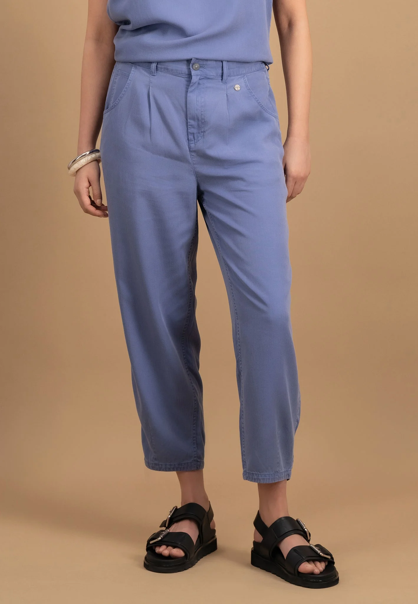 Hose aus Lyocell mit lockerer Passform und softem Griff - Straight-Leg - Image 15