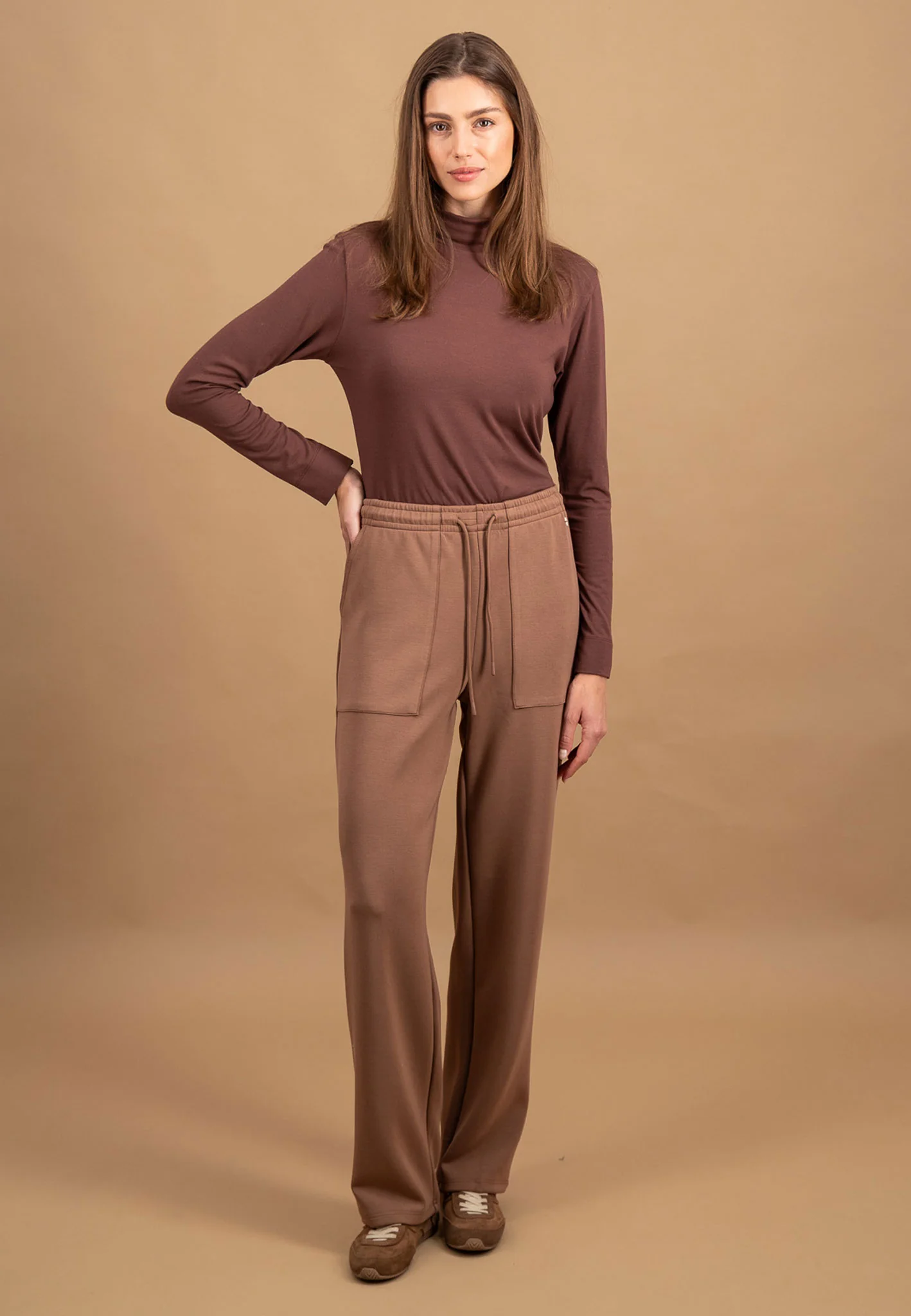 Jerseyhose aus Viskose-Mix mit Tunnelzug - Straight Leg - Image 8