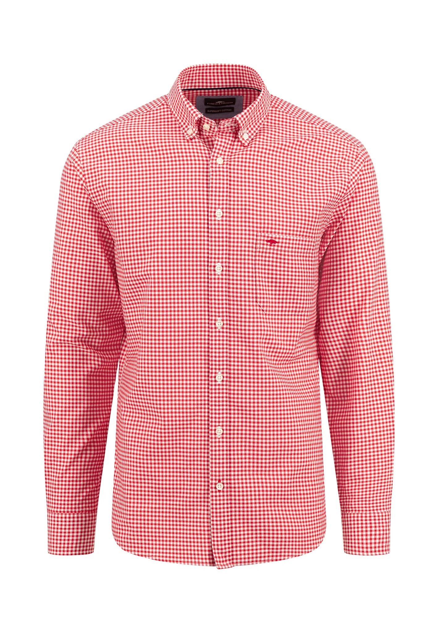 Kariertes Hemd aus Baumwolle mit Button-Down-Kragen - Image 3