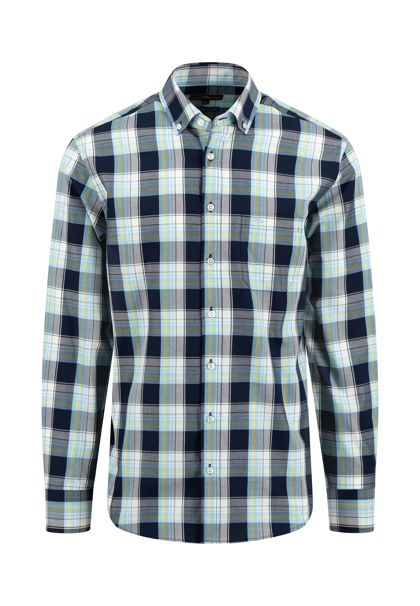 Kariertes Hemd aus Baumwolle mit Button-Down-Kragen - Image 5