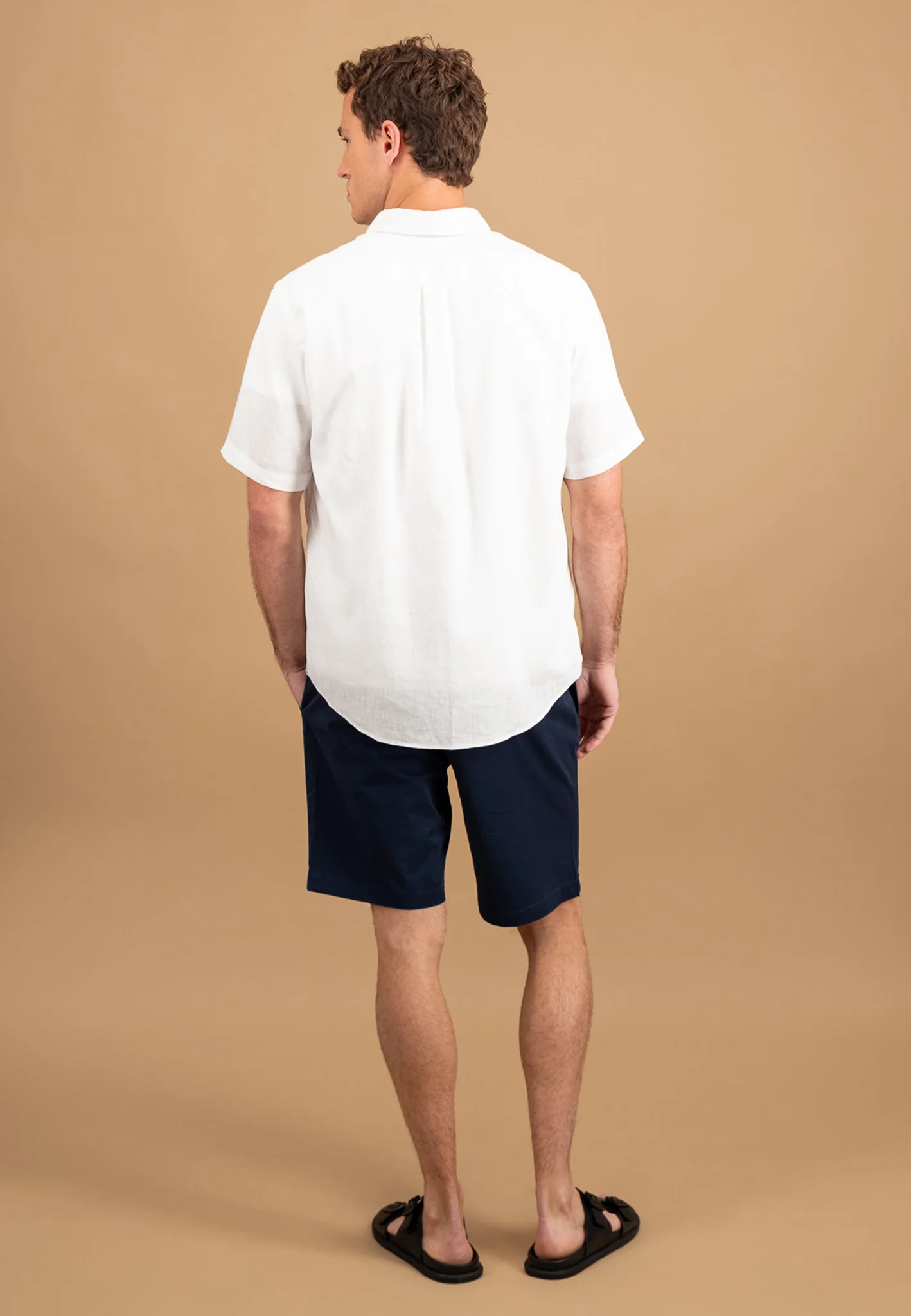 Kurzarm Hemd aus Leinen-Baumwoll-Mix mit Brusttasche - Image 15