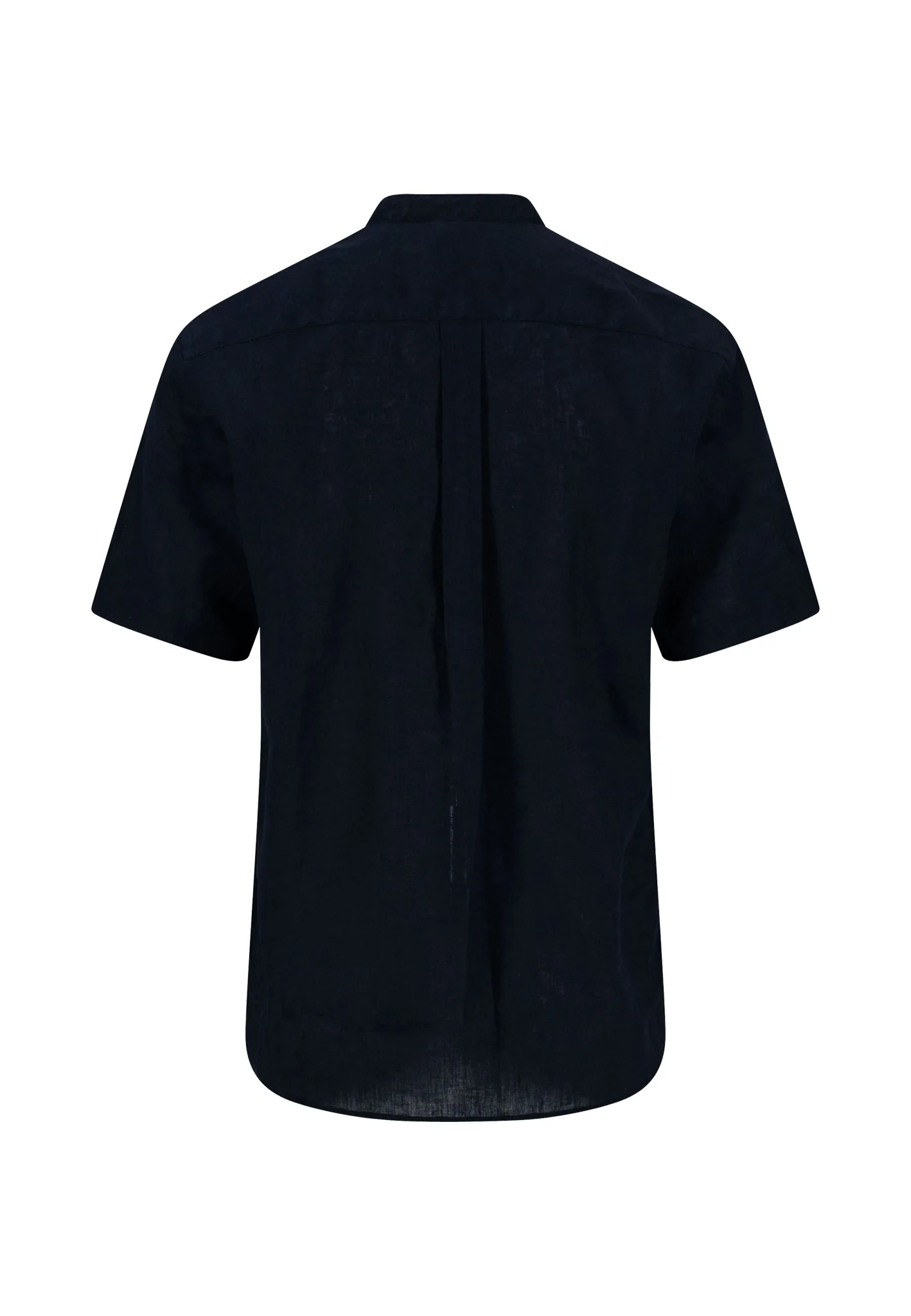 Kurzarm Hemd aus Leinen-Baumwoll-Mix mit Stehkragen - Image 5