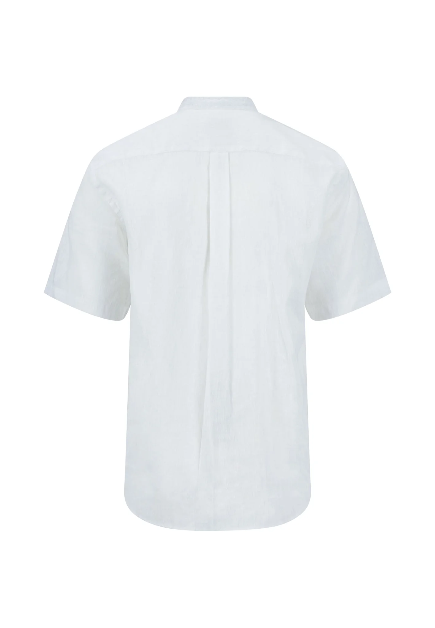 Kurzarm Hemd aus Leinen-Baumwoll-Mix mit Stehkragen - Image 8