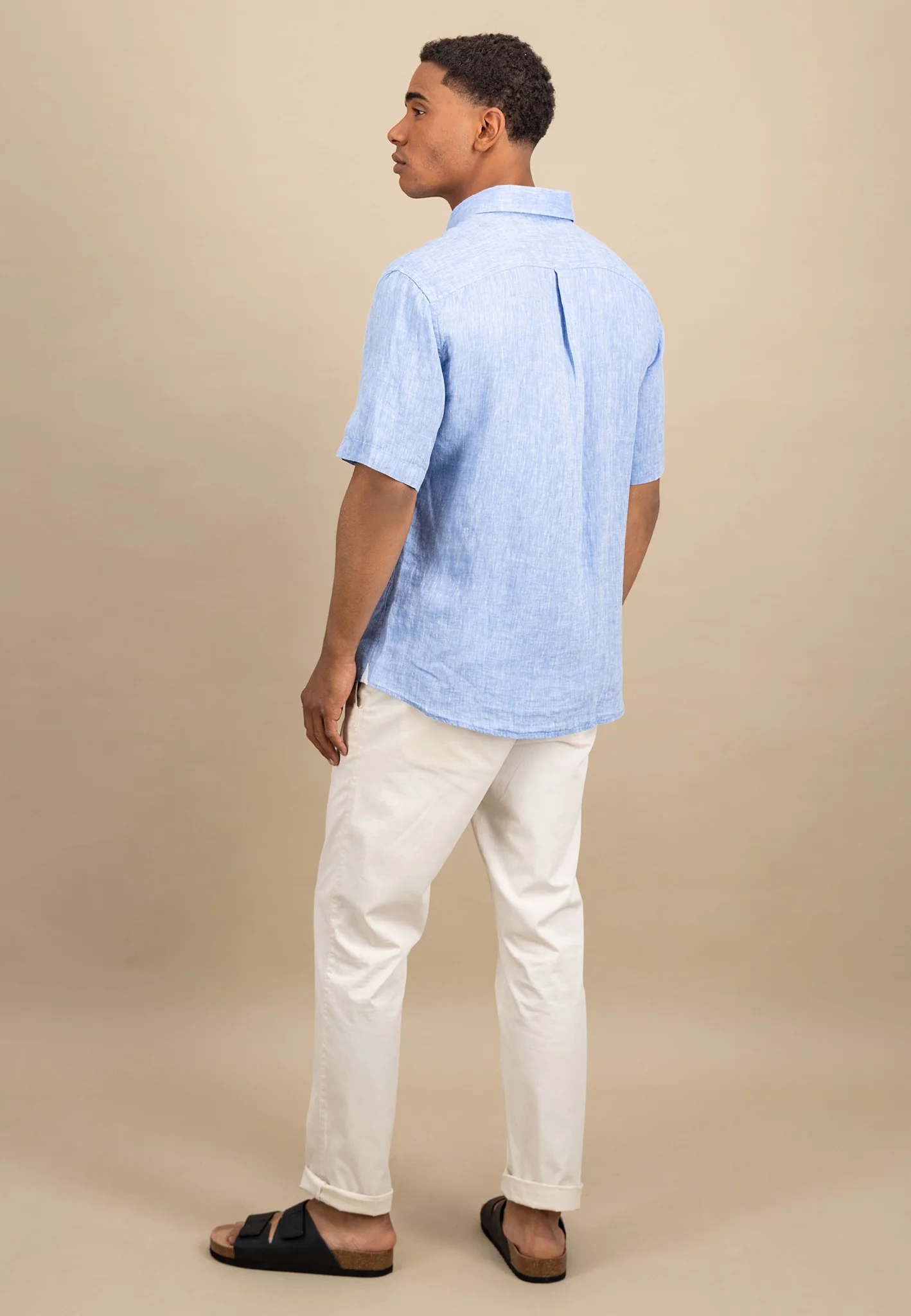 Kurzarm Hemd aus Leinen mit Brusttasche - Image 15