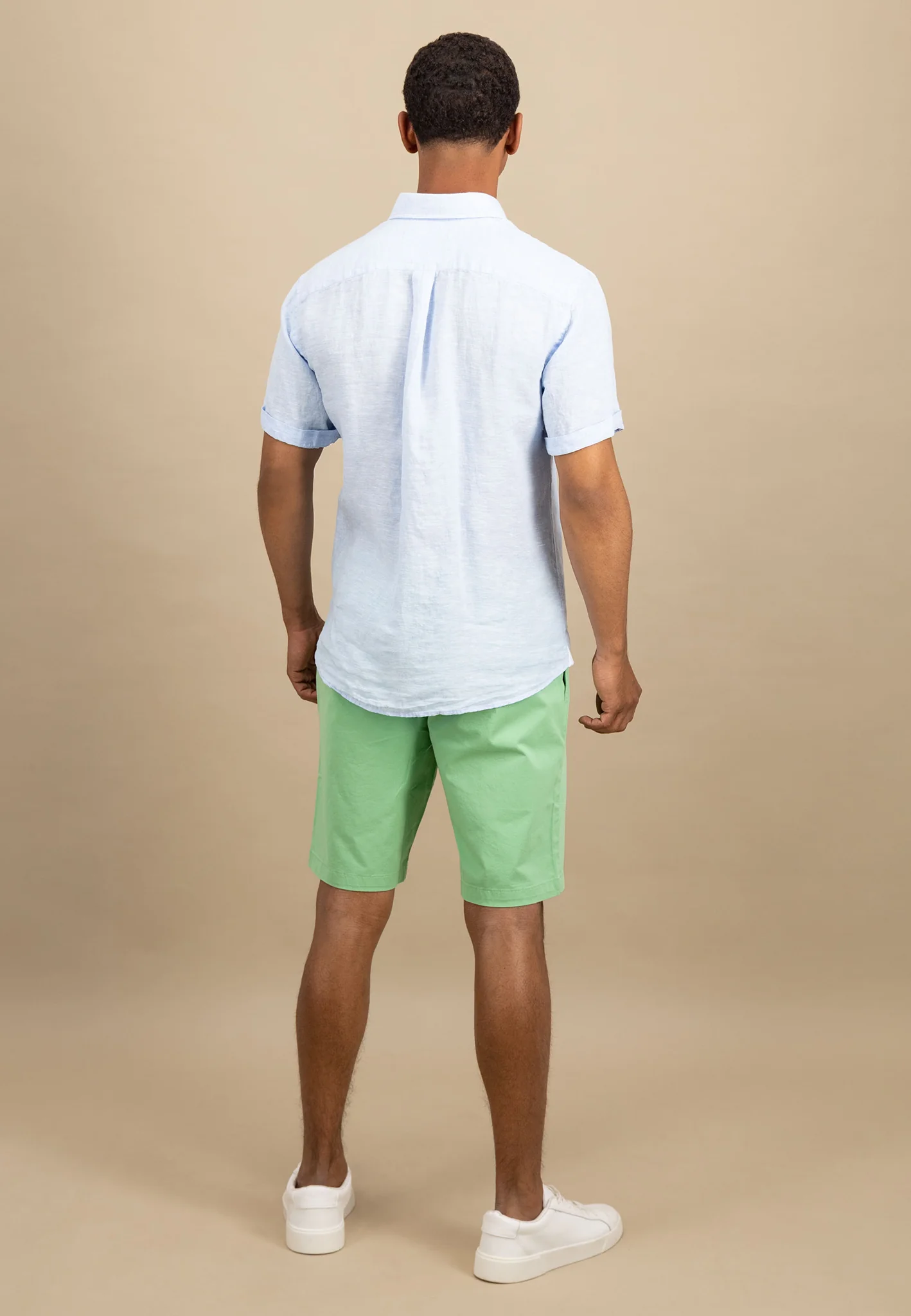 Kurzarm Hemd aus Leinen mit Brusttasche - Image 21